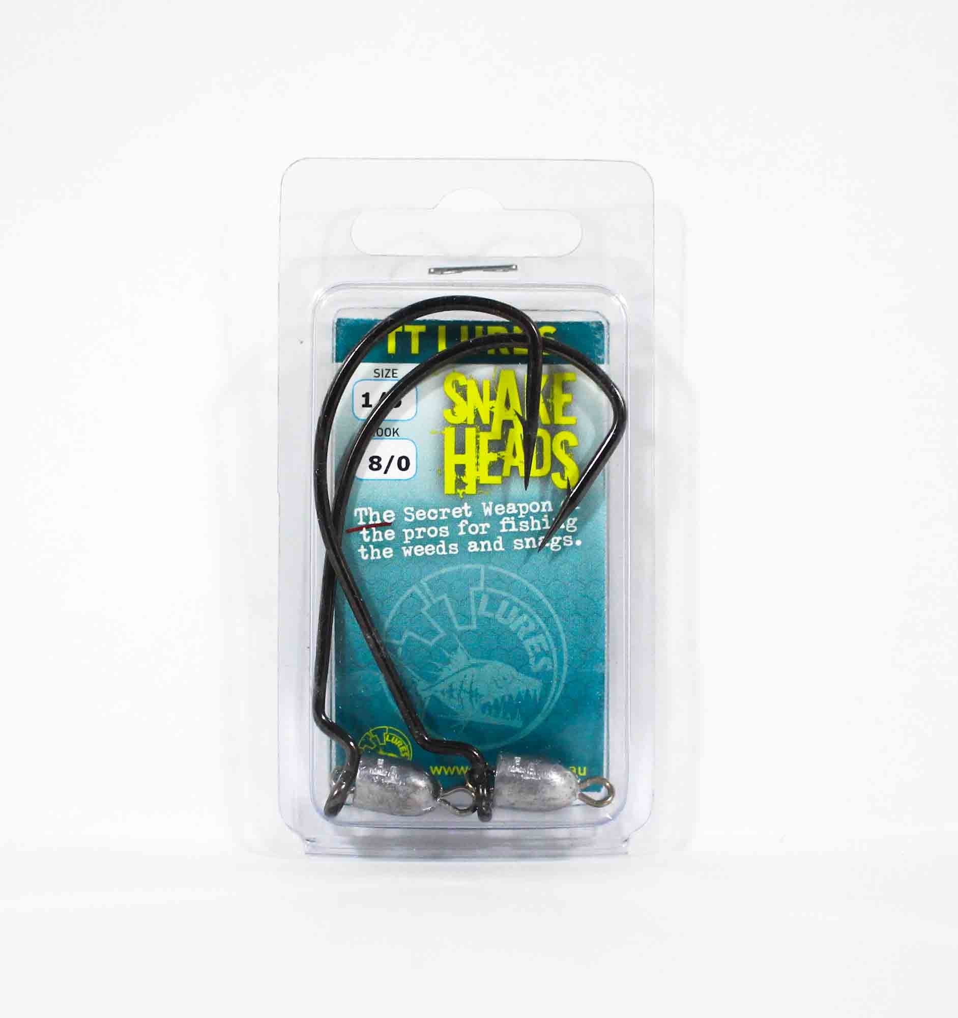Tackle Tactics TT Snake Head Jig Head 1/6 oz 8/0 XH 2/pack (0732)