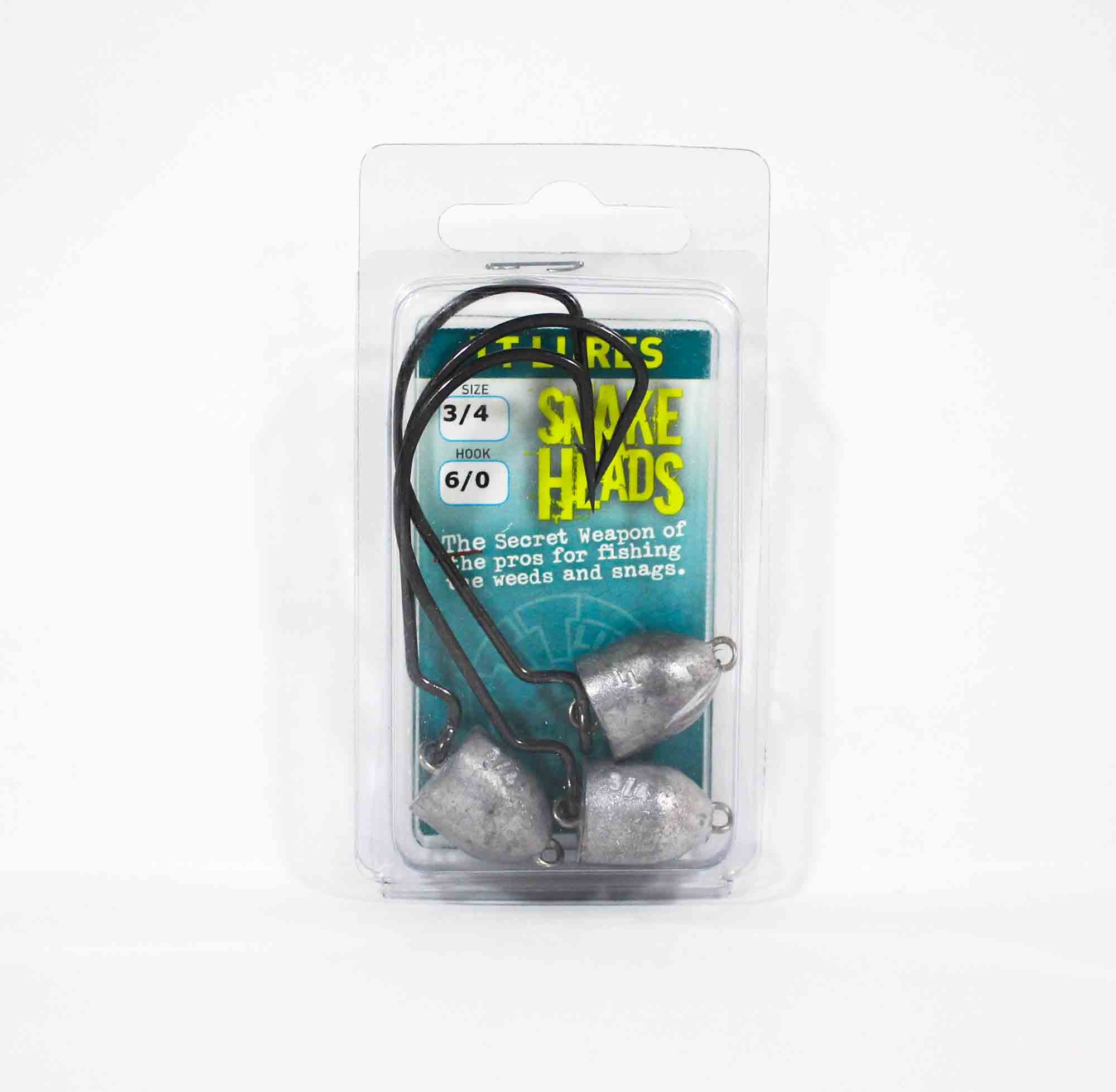 Tackle Tactics TT Snake Head Jig Head 3/4 oz 6/0 XH 3/pack (0794)