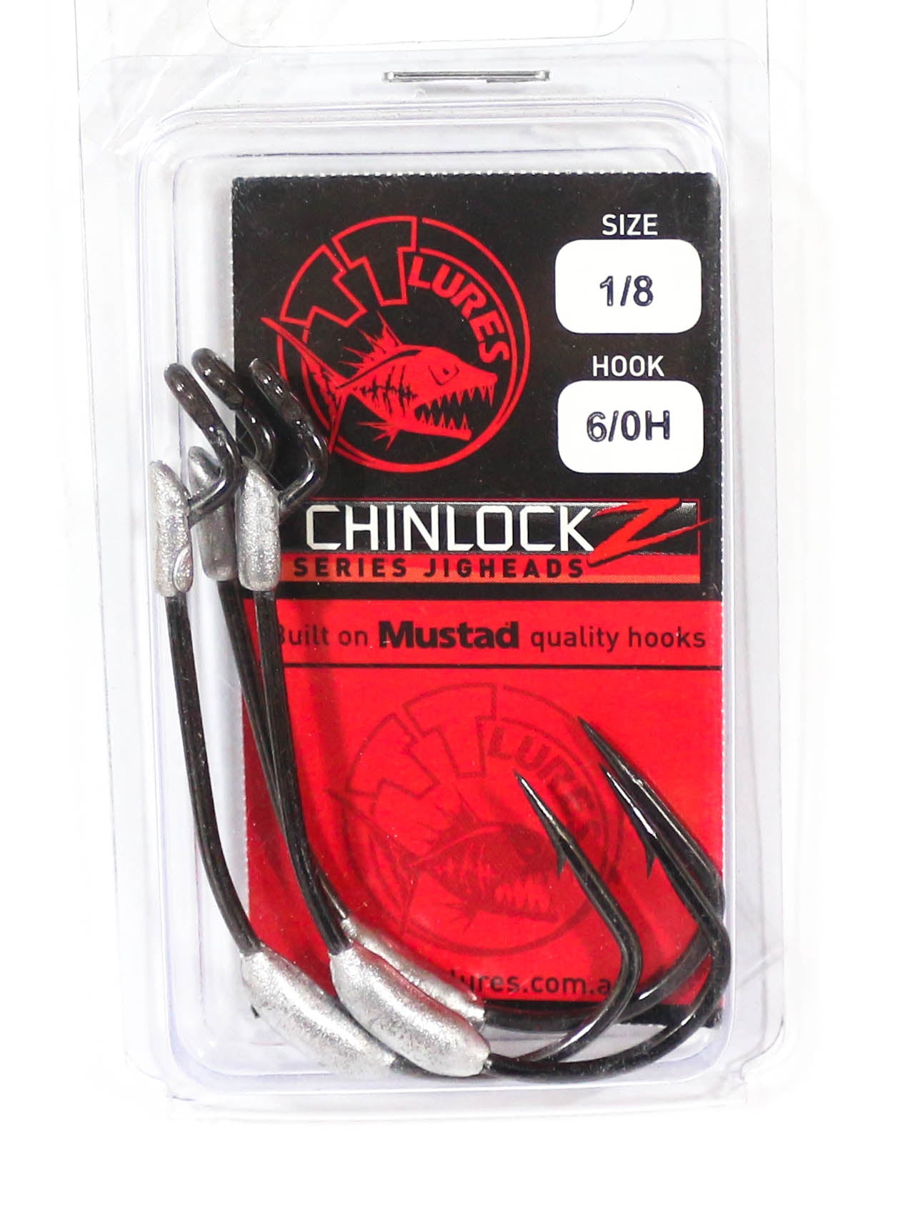 Tackle Tactics TT ChinlockZ SWS Weighted Worm Hook 1/8 oz 6/0 3/pack (0879)
