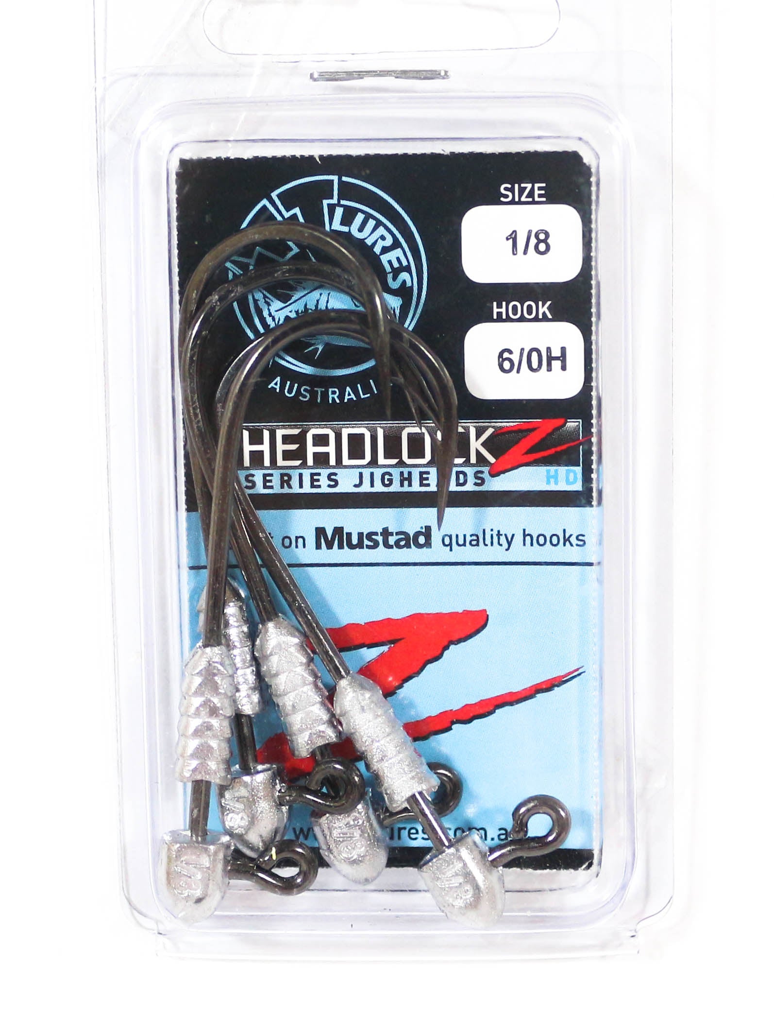 Tackle Tactics TT Headlockz HD Jig Head 1/8 oz 6/0 4/pack (3054)