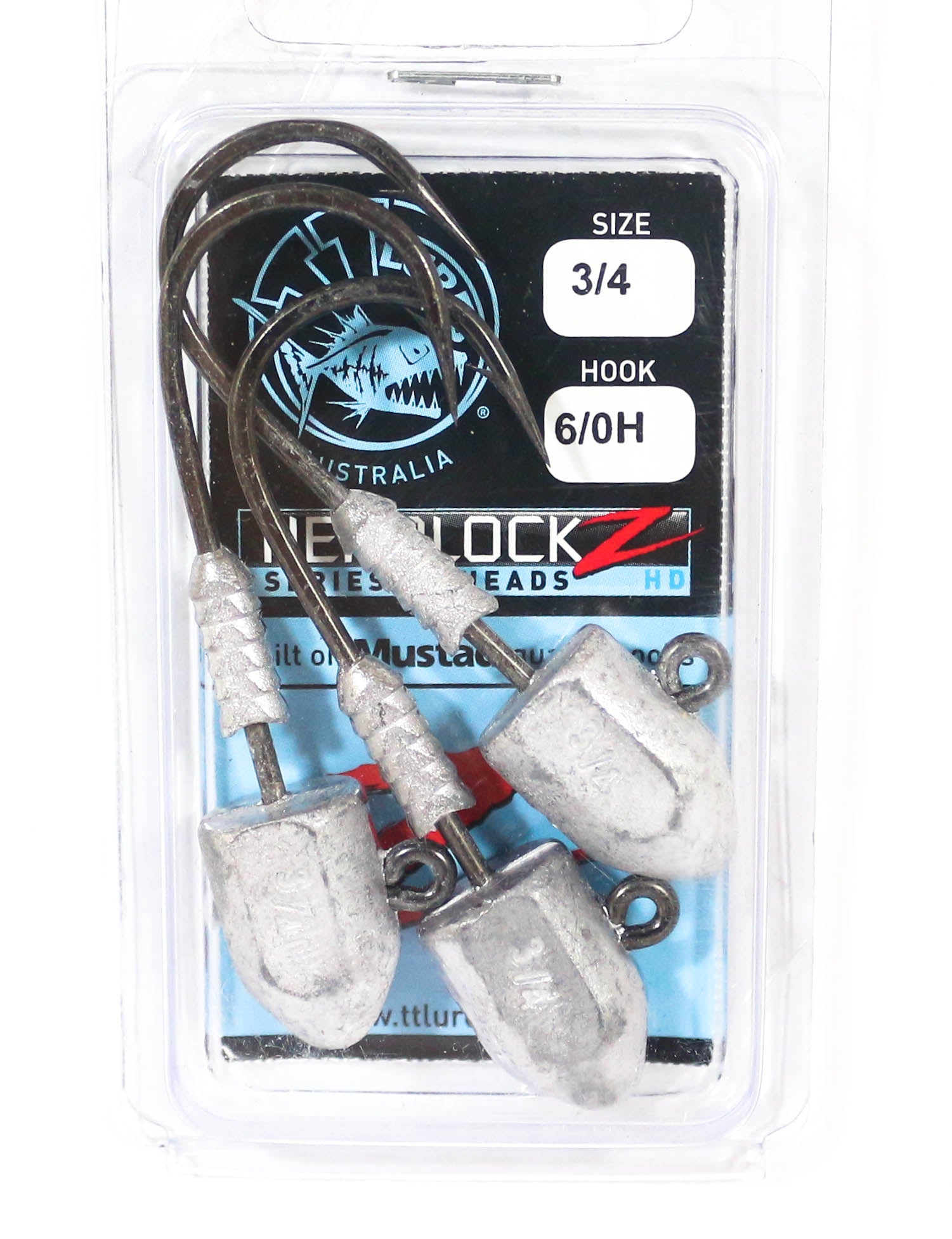 Tackle Tactics TT Headlockz HD Jig Head 3/4 oz 6/0 3/pack (3245)