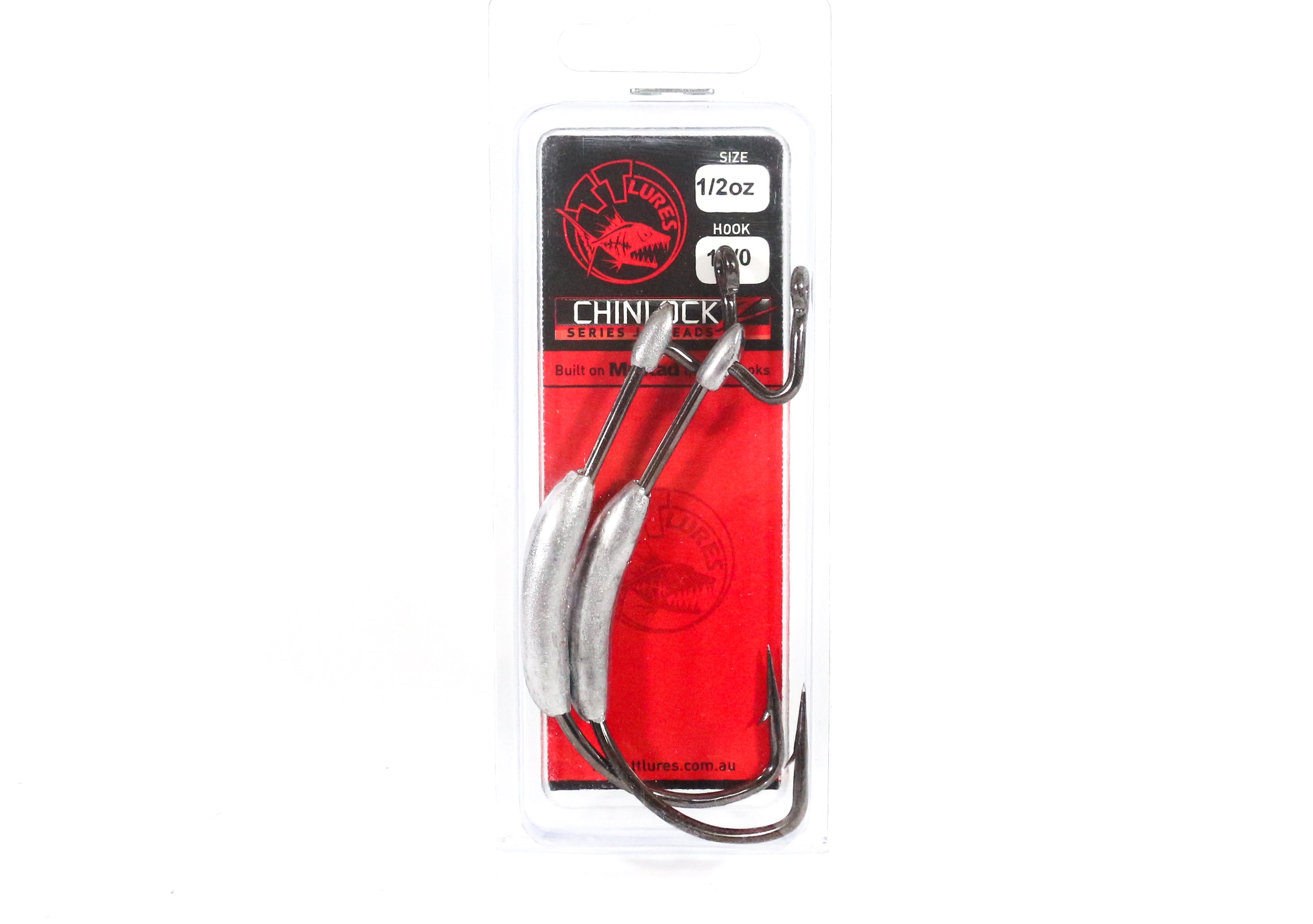 Tackle Tactics TT ChinlockZ Weighted Worm Hook 1/2 oz 10/0 2/pack (5423)