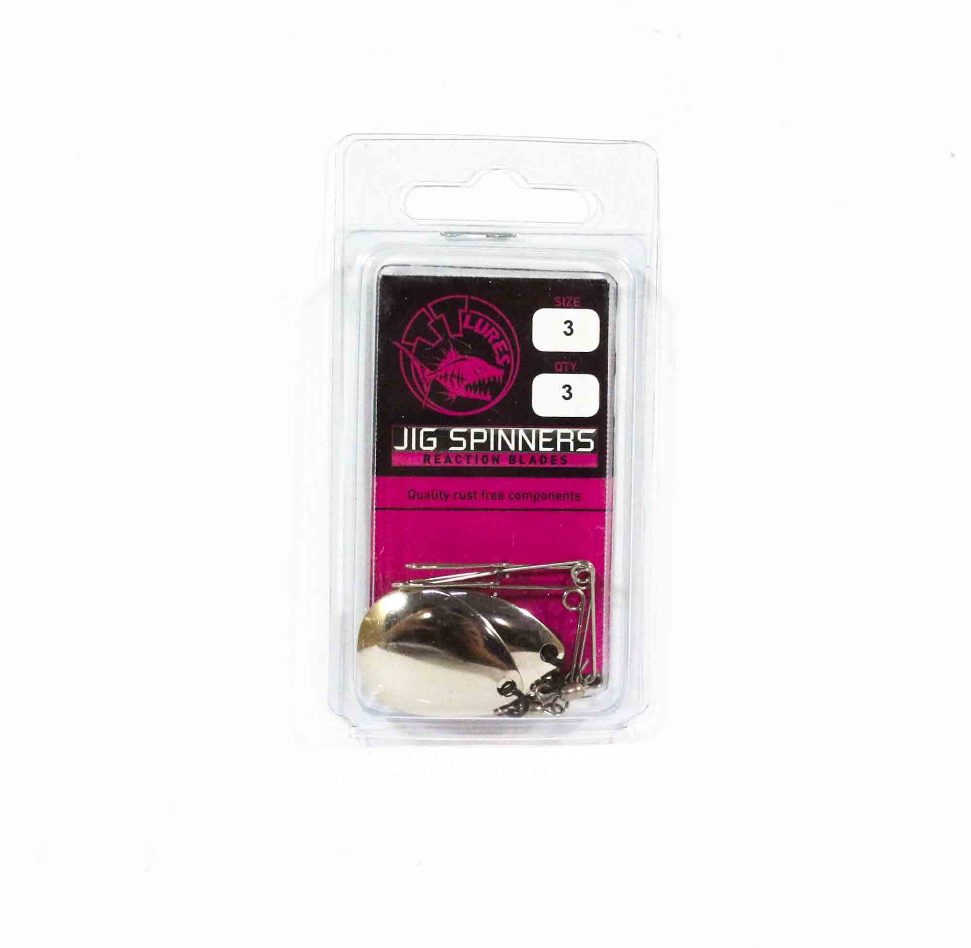 Tackle Tactics Jig Spinner Size 3 3/pack Nickel Colorado (5812)