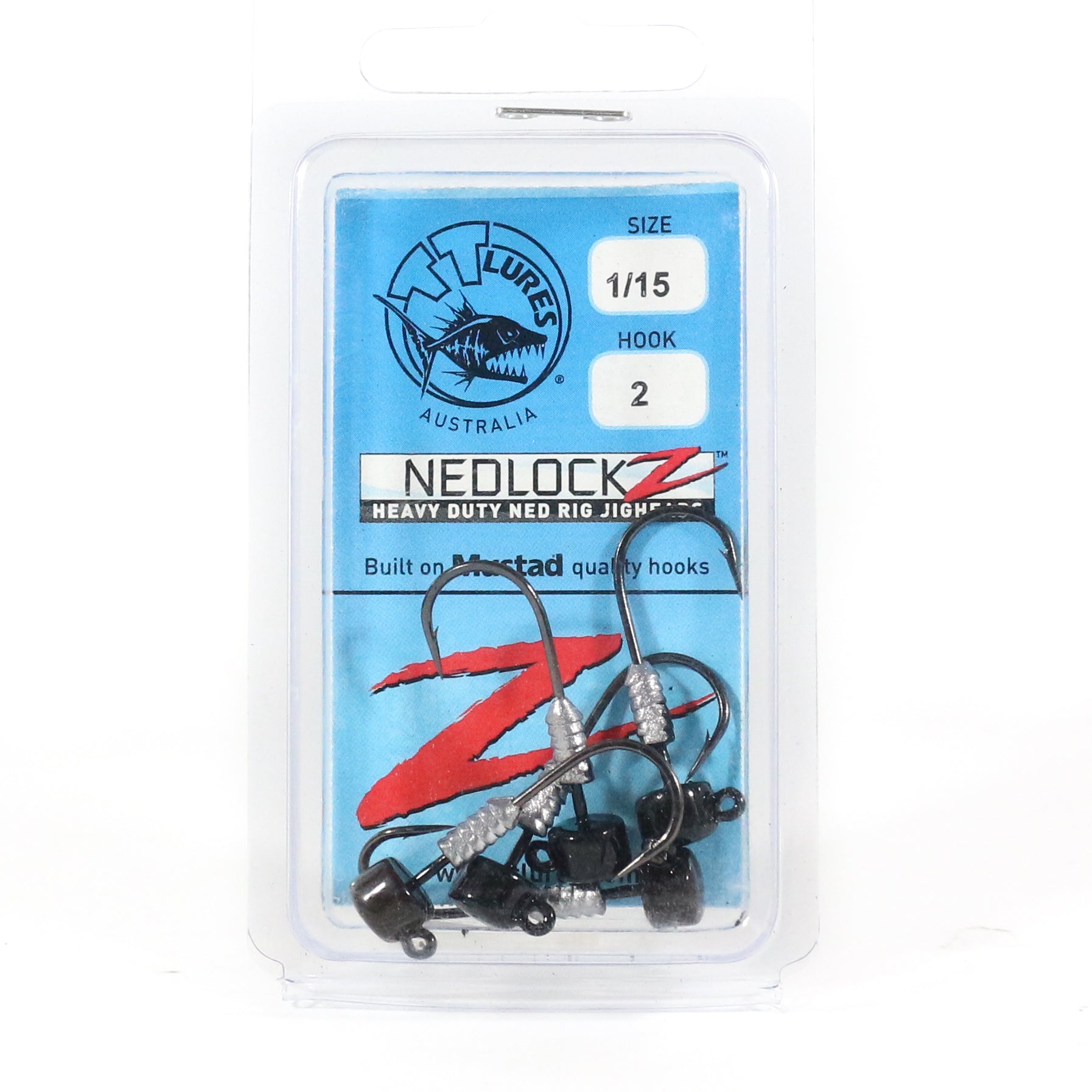 Tackle Tactics TT Nedlockz HD Jig Head Black 1/15 oz 2 5/pack (7410)
