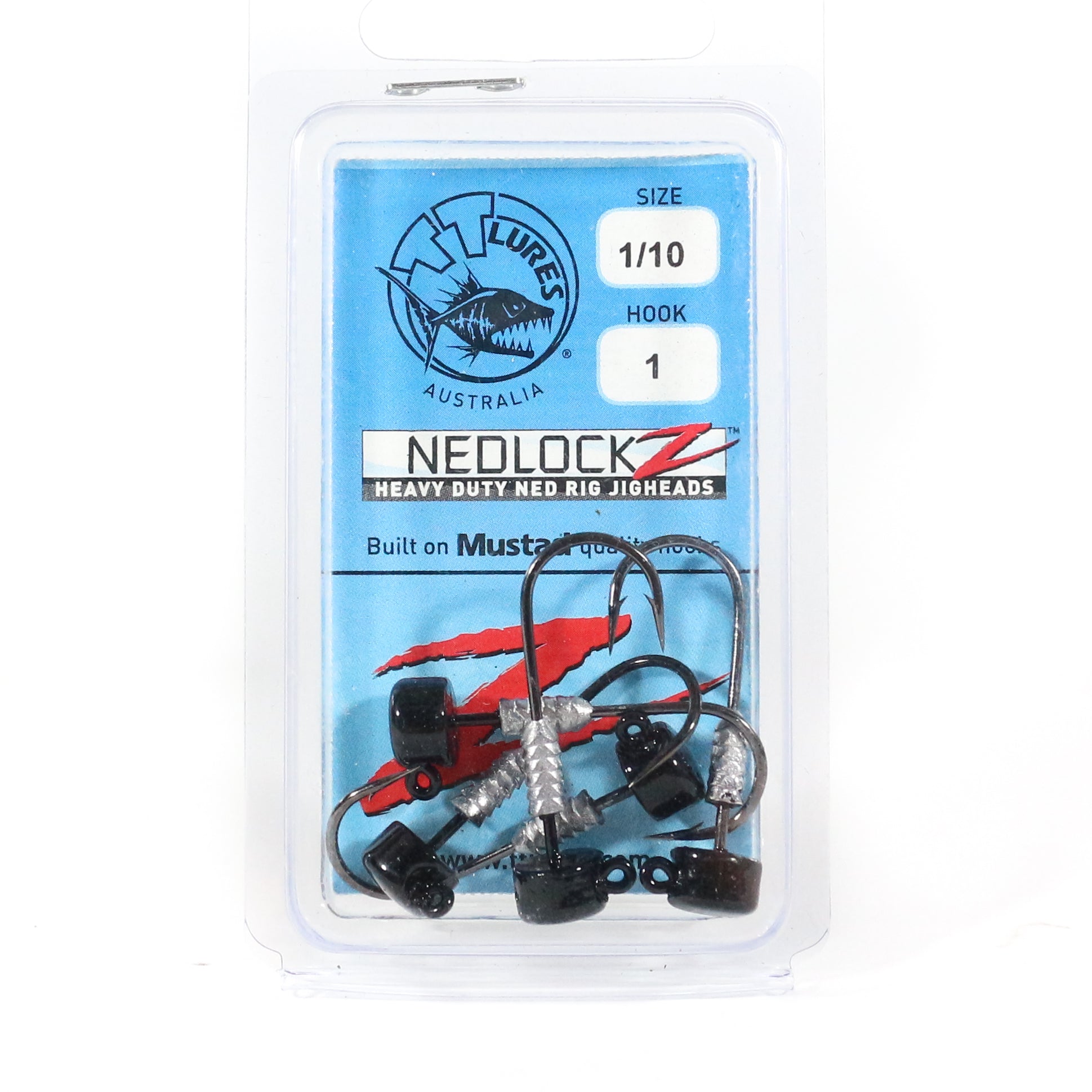 Tackle Tactics TT Nedlockz HD Jig Head Black 1/10 oz 1 5/pack (7434)