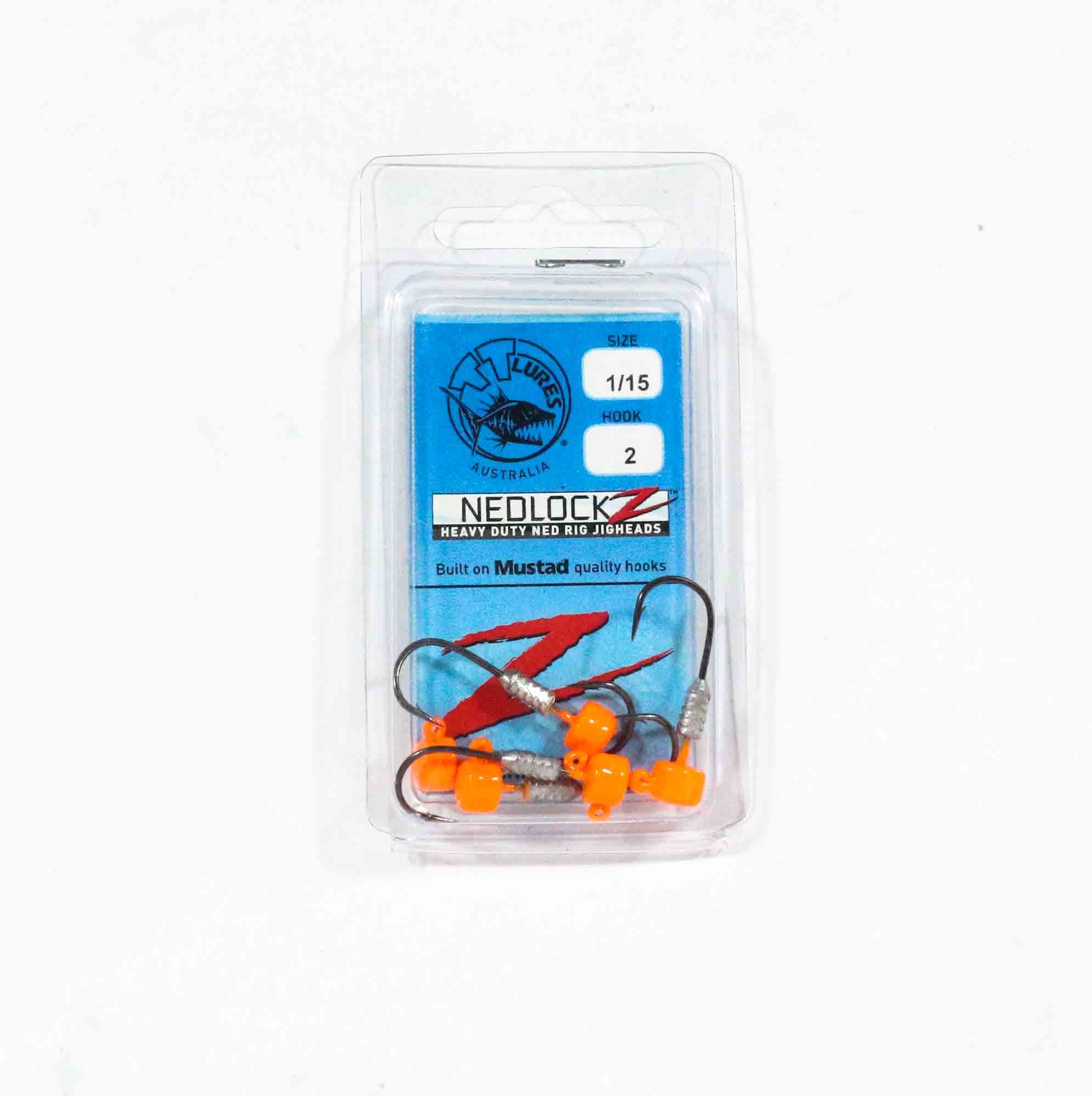 Tackle Tactics TT Nedlockz HD Jig Head Orange 1/15 2 5/pack (7526)