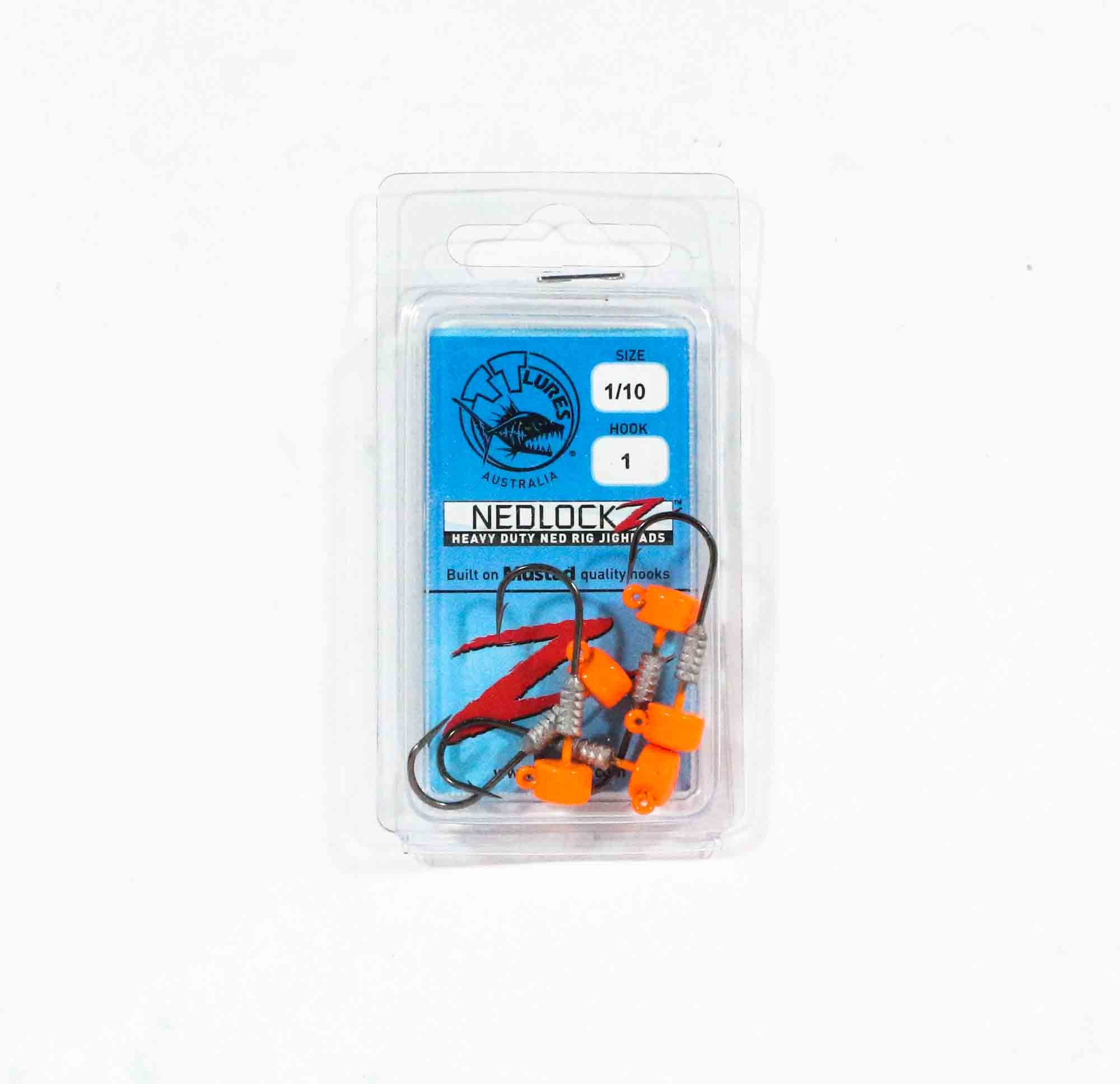Tackle Tactics TT Nedlockz HD Jig Head Orange1/10 1 5/pack (7533)