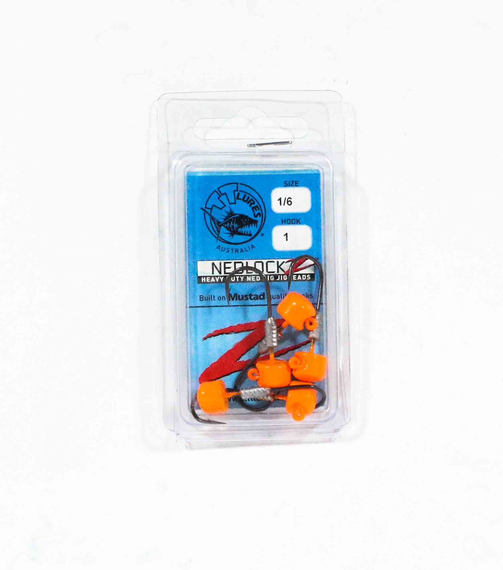 Tackle Tactics TT Nedlockz HD Jig Head Orange 1/6 1 5/pack (7540)