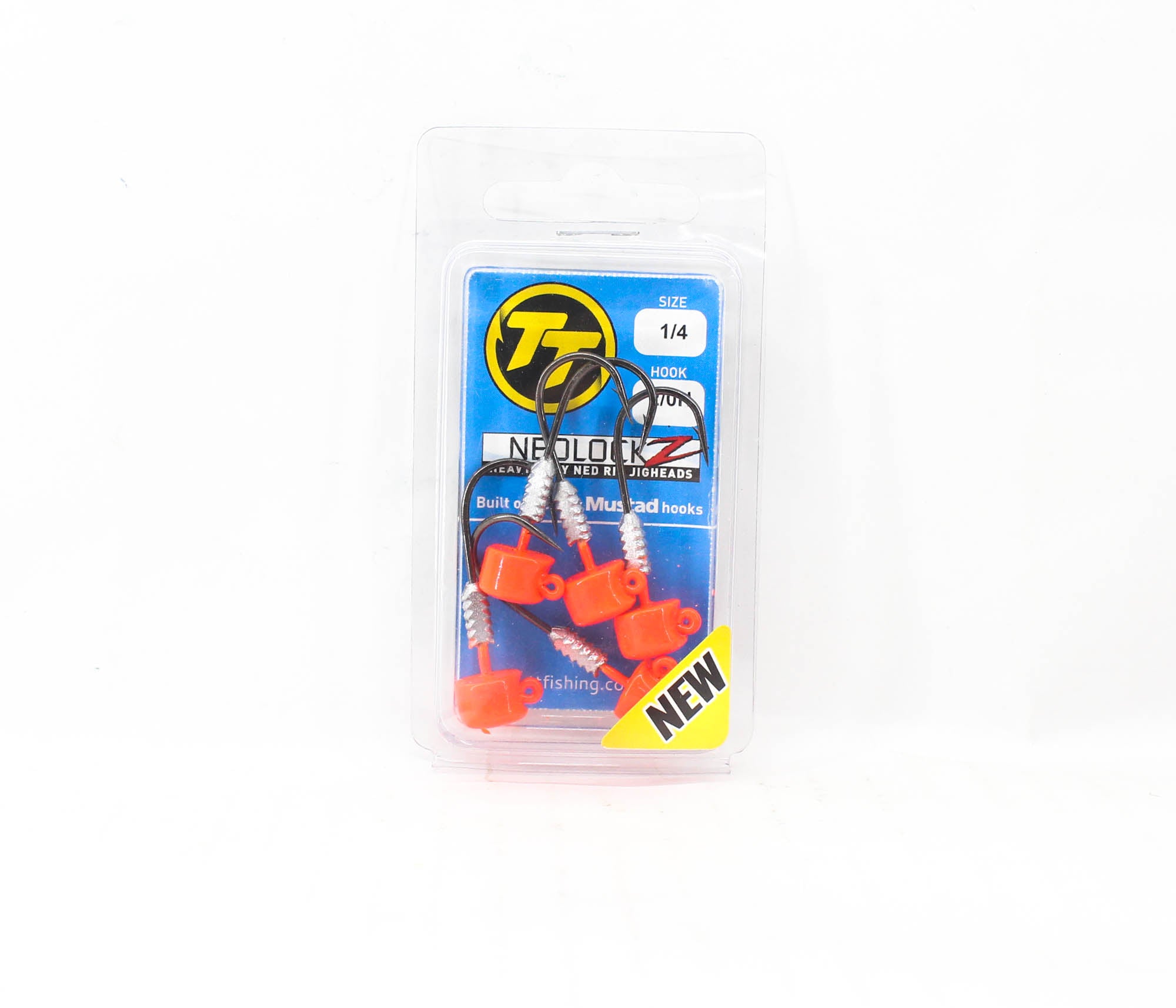 Tackle Tactics TT Nedlockz HD Jig Head Orange 1/4 oz 2/0H 5/pack (7670)