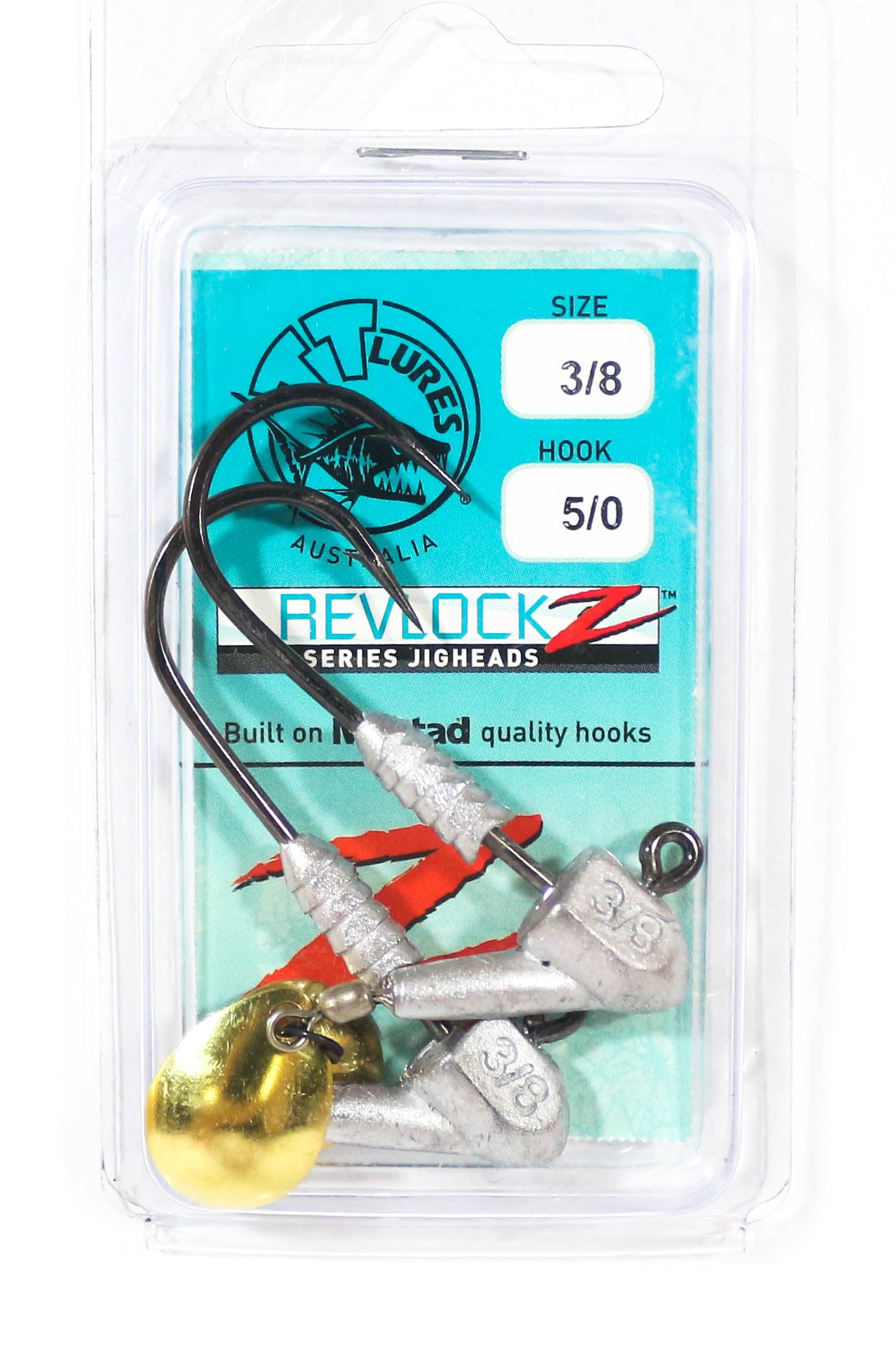 Tackle Tactics TT Revlockz HD Jig Head 3/8 oz 5/0 2/pack (9520)