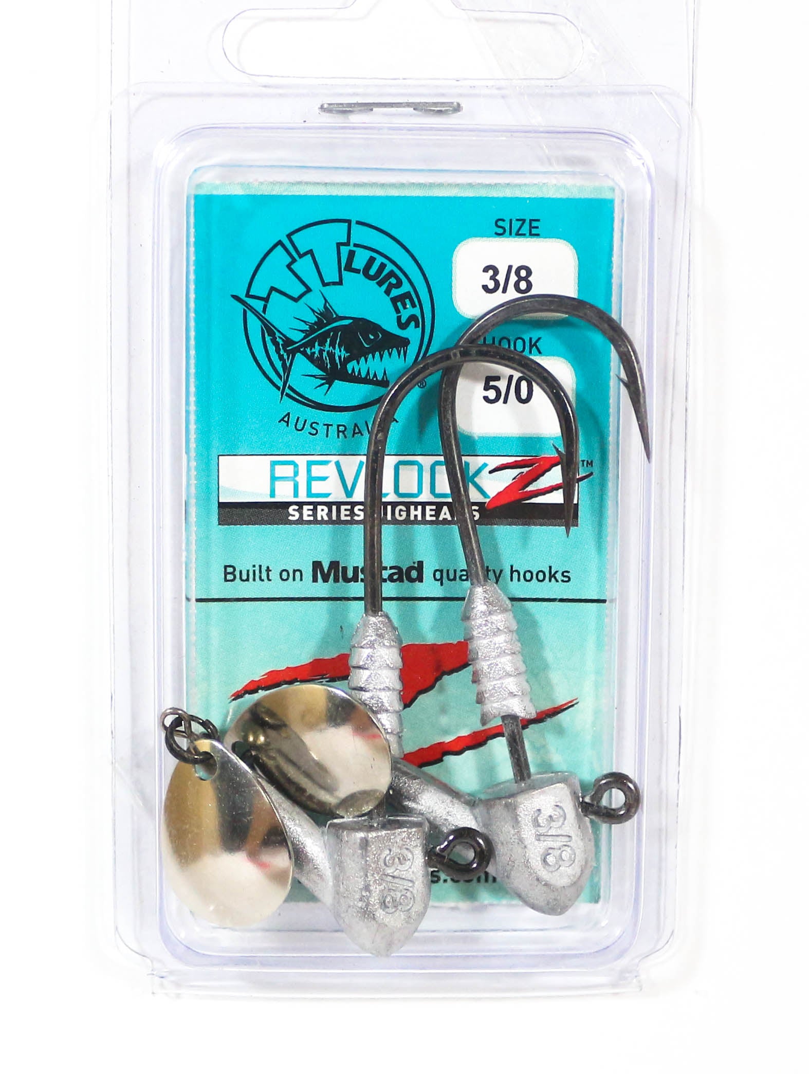Tackle Tactics TT Revlockz Bladed Jig Head 3/8 oz 5/0 2/pack (9537)