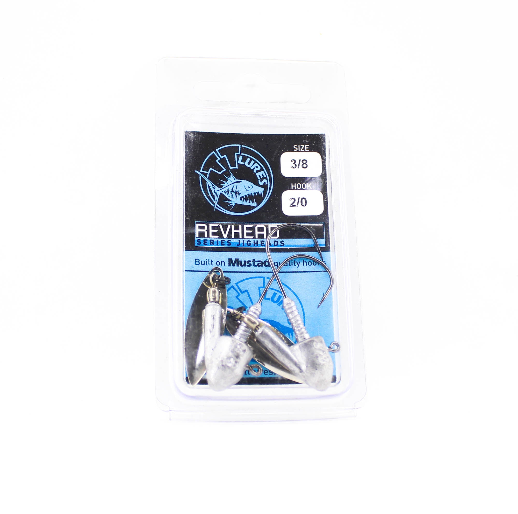 Tackle Tactics TT Rev Head Jig Head Nickel Willow 3/8 oz 2/0 (4012)