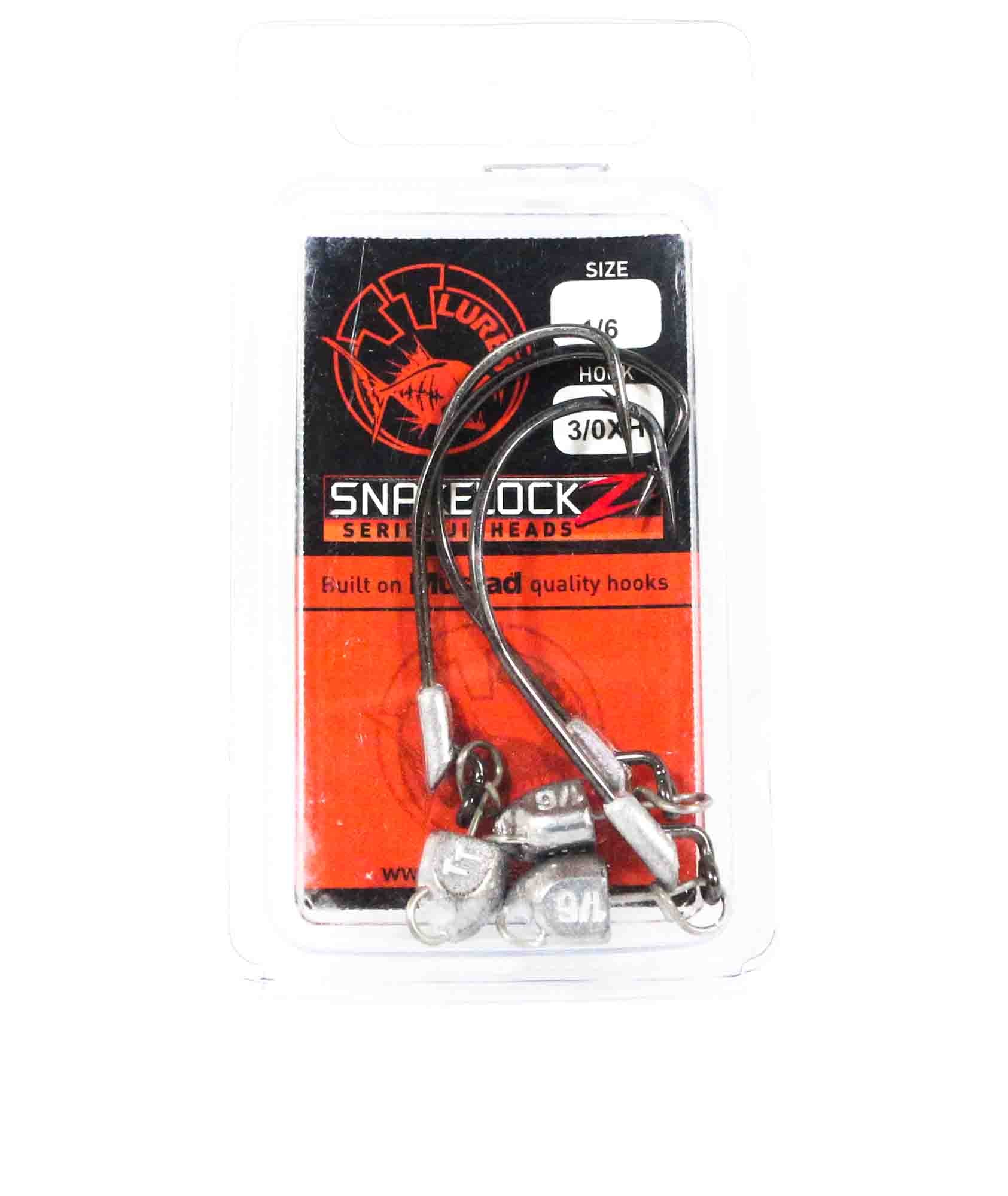 Tackle Tactics TT SnakelockZ Jig Head 1/6 oz 3/0 XH 3/pack (6474)