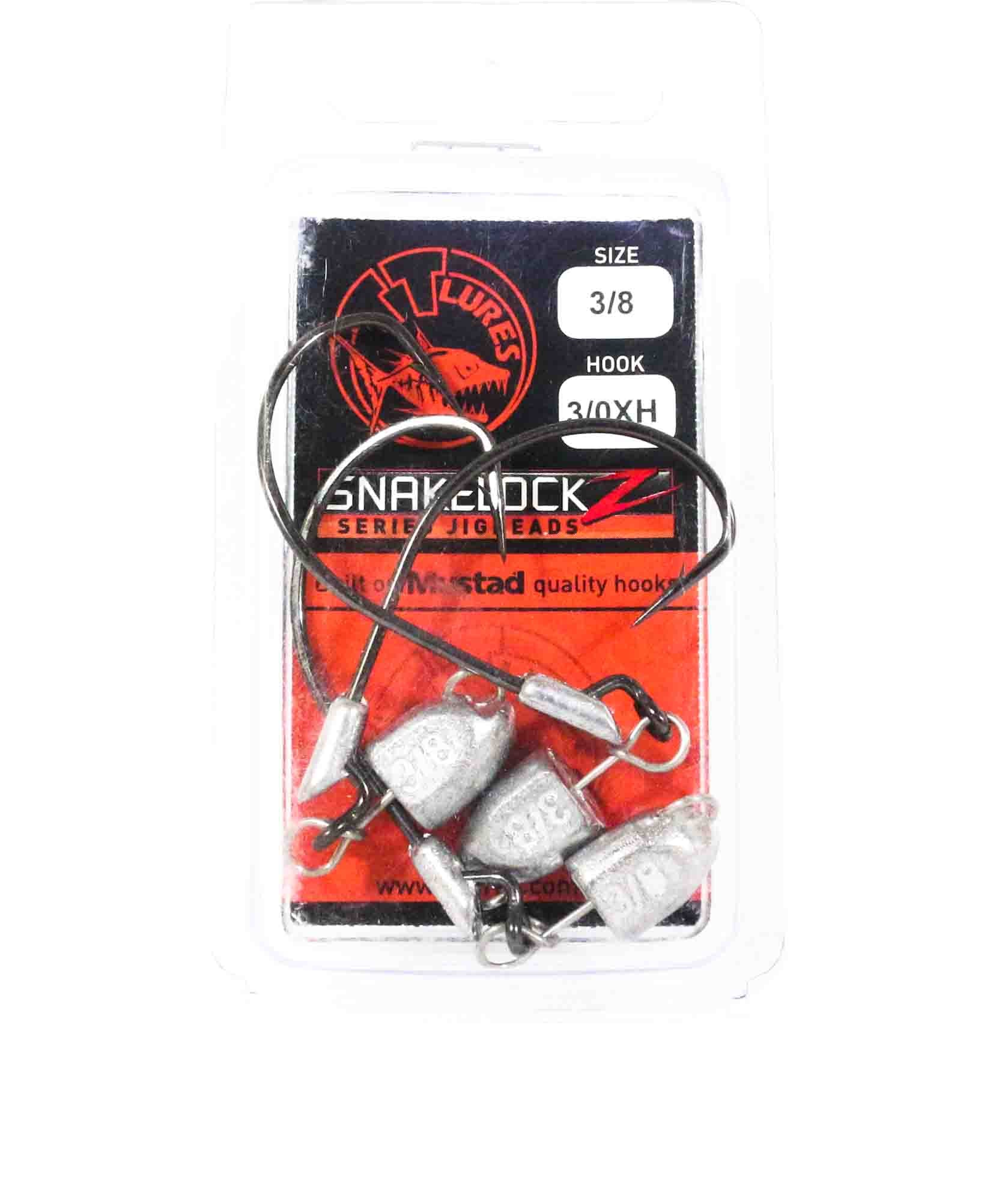 Tackle Tactics TT SnakelockZ Jig Head 3/8 oz 3/0 XH 3/pack (6498)