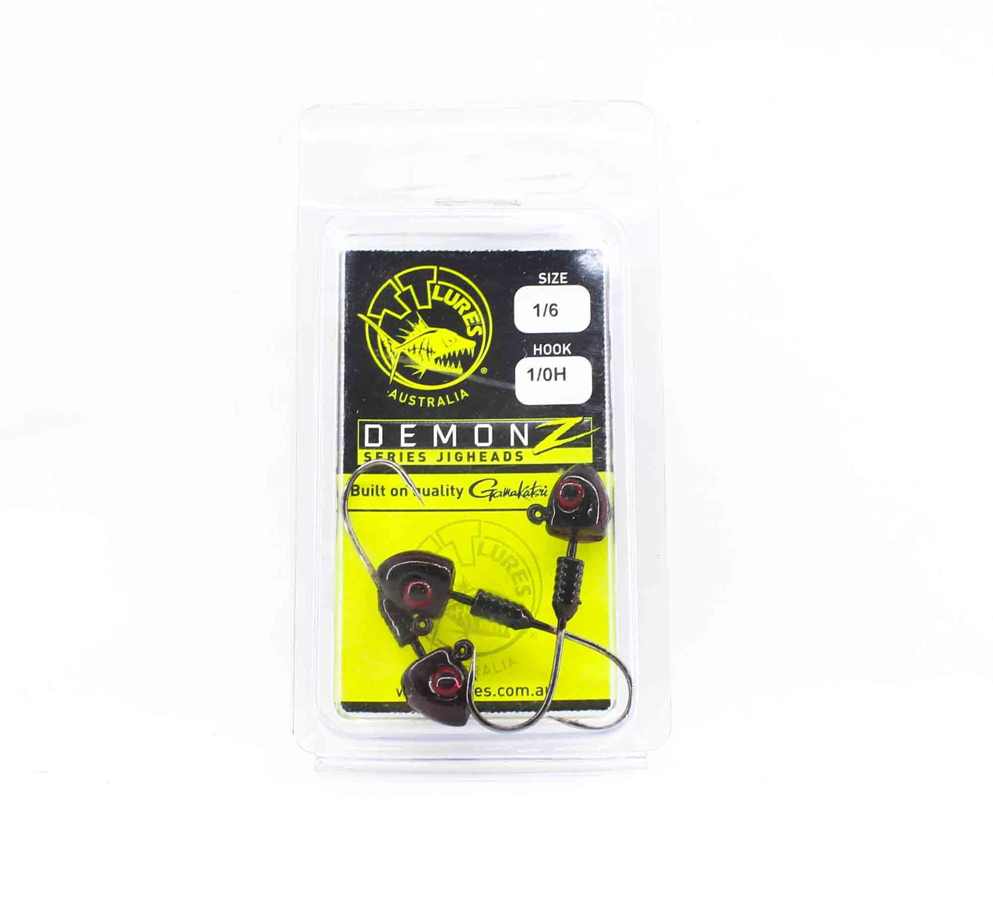 Tackle Tactics TT Demonz Jig Head 1/6 oz 1/0H 3/pack Red Nightmare (6931)
