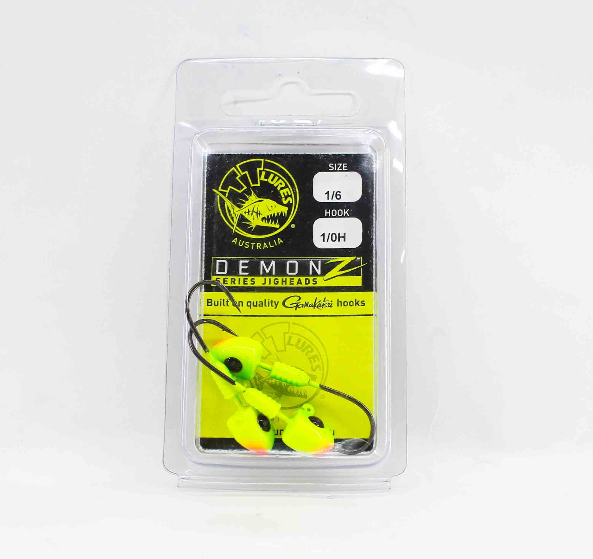 Tackle Tactics TT Demonz Jig Head 1/6 oz 1/0H 3/pack Chart (6955)