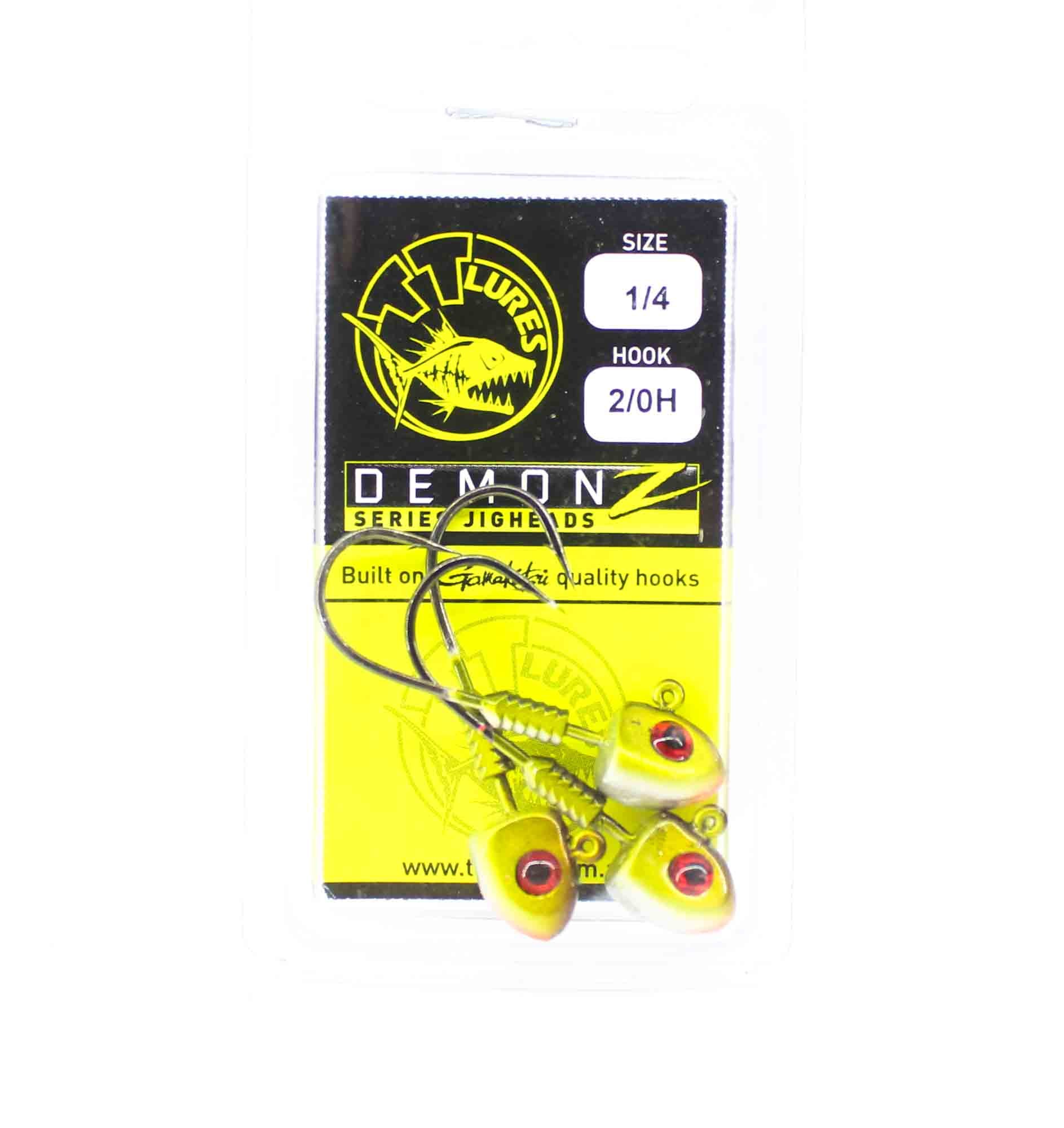 Tackle Tactics TT Demonz Jig Head 1/4oz 2/0H 3/pack Green (7013)