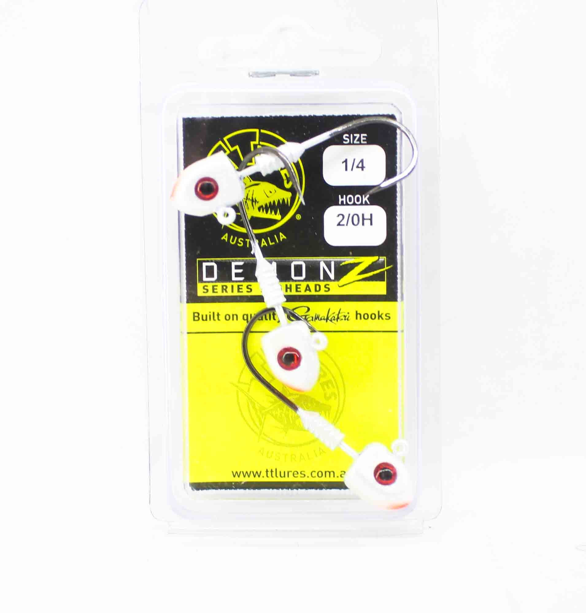 Tackle Tactics TT Demonz Jig Head 1/4oz 2/0H 3/pack Pearl (7044)