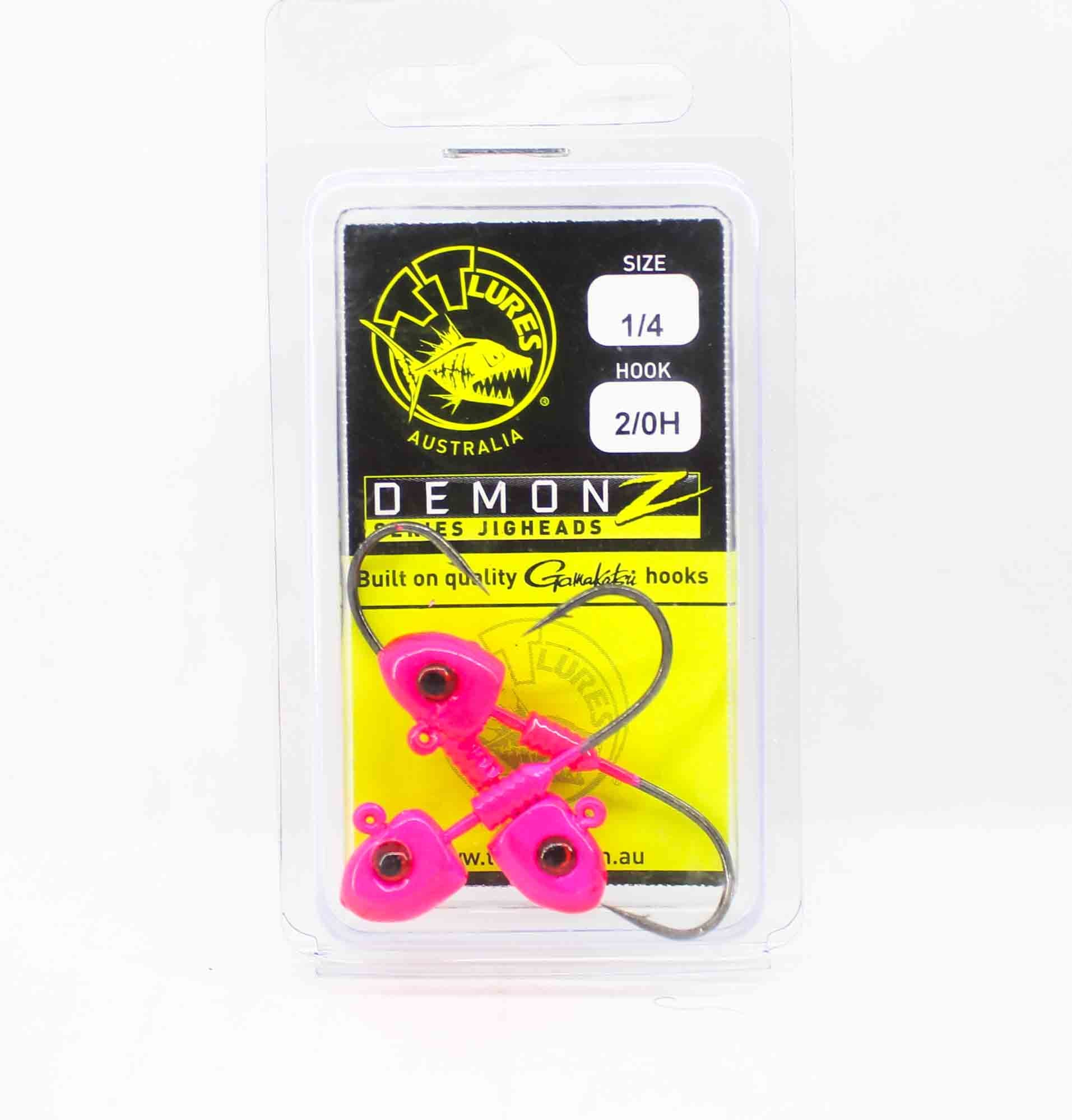 Tackle Tactics TT Demonz Jig Head 1/4oz 2/0H 3/pack Pink (7068)
