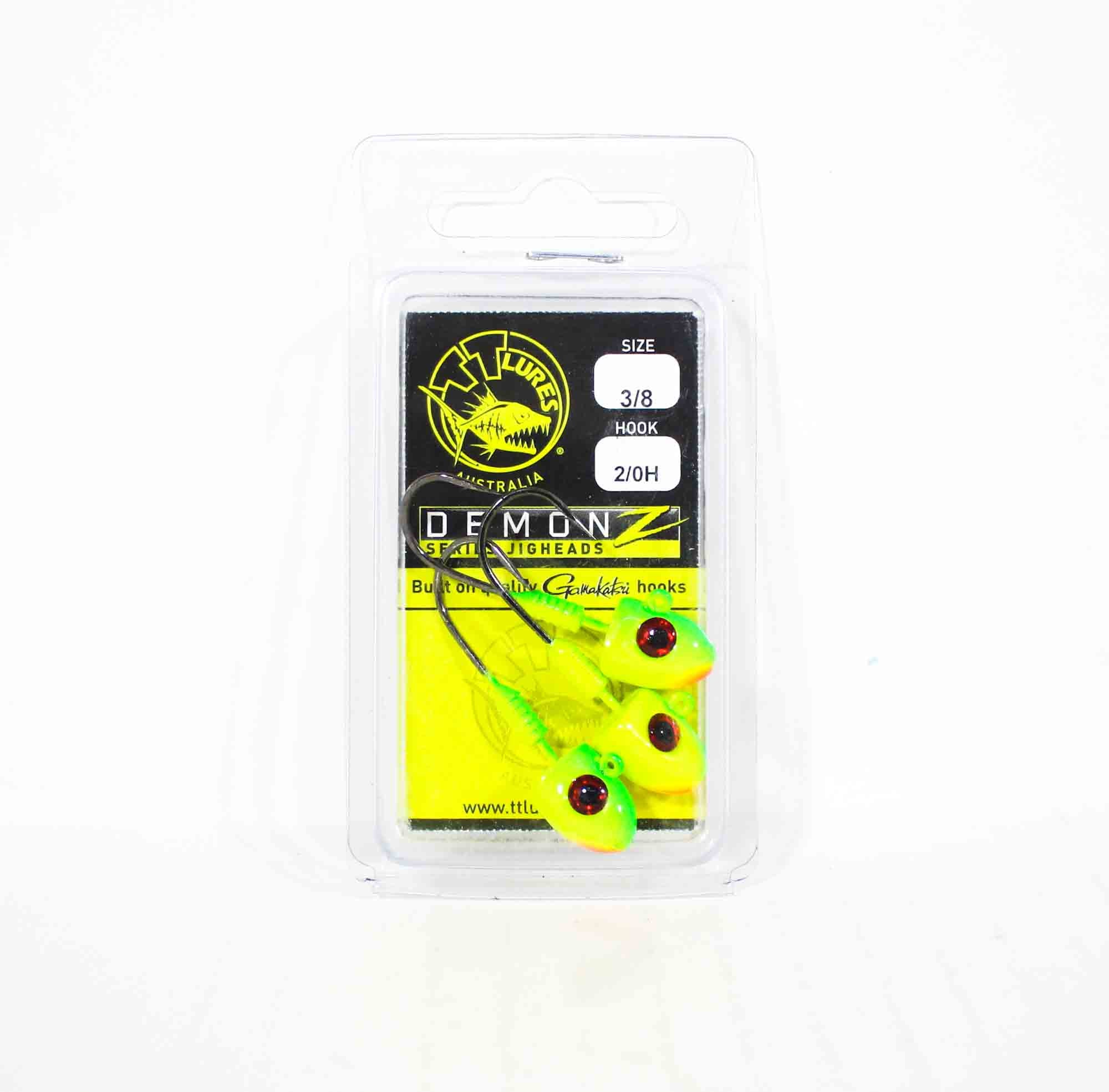 Tackle Tactics TT Demonz Jig Head 3/8oz 2/0H 3/pack Chart (7150)