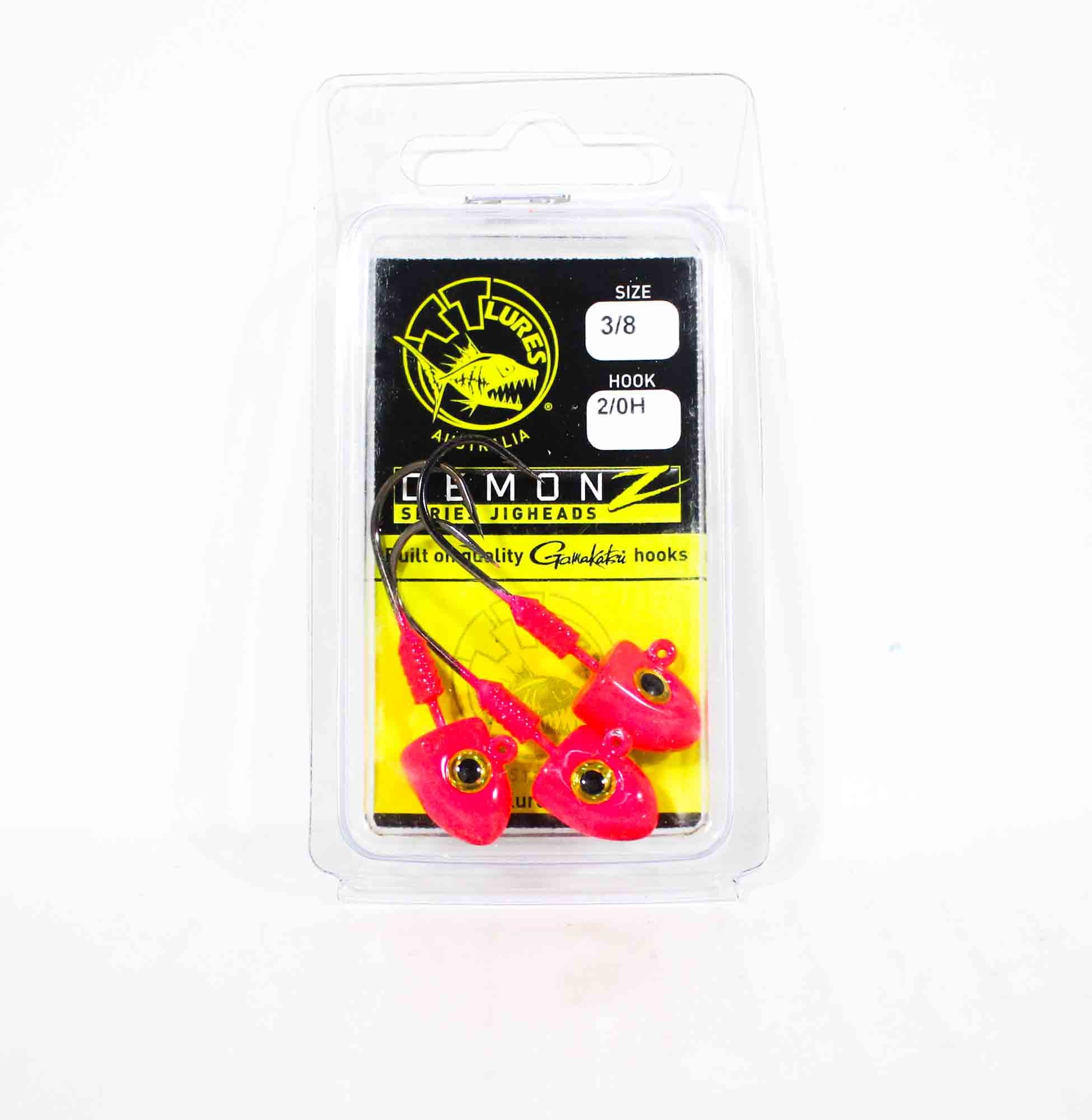 Tackle Tactics TT Demonz Jig Head 3/8oz 2/0H 3/pack Pink (7167)