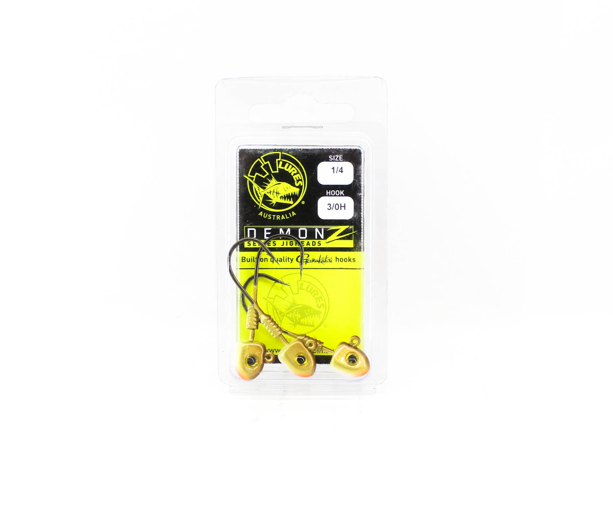 Tackle Tactics TT Demonz Jig Head 1/4oz 3/0H 3/pack Golden Boy (7402)