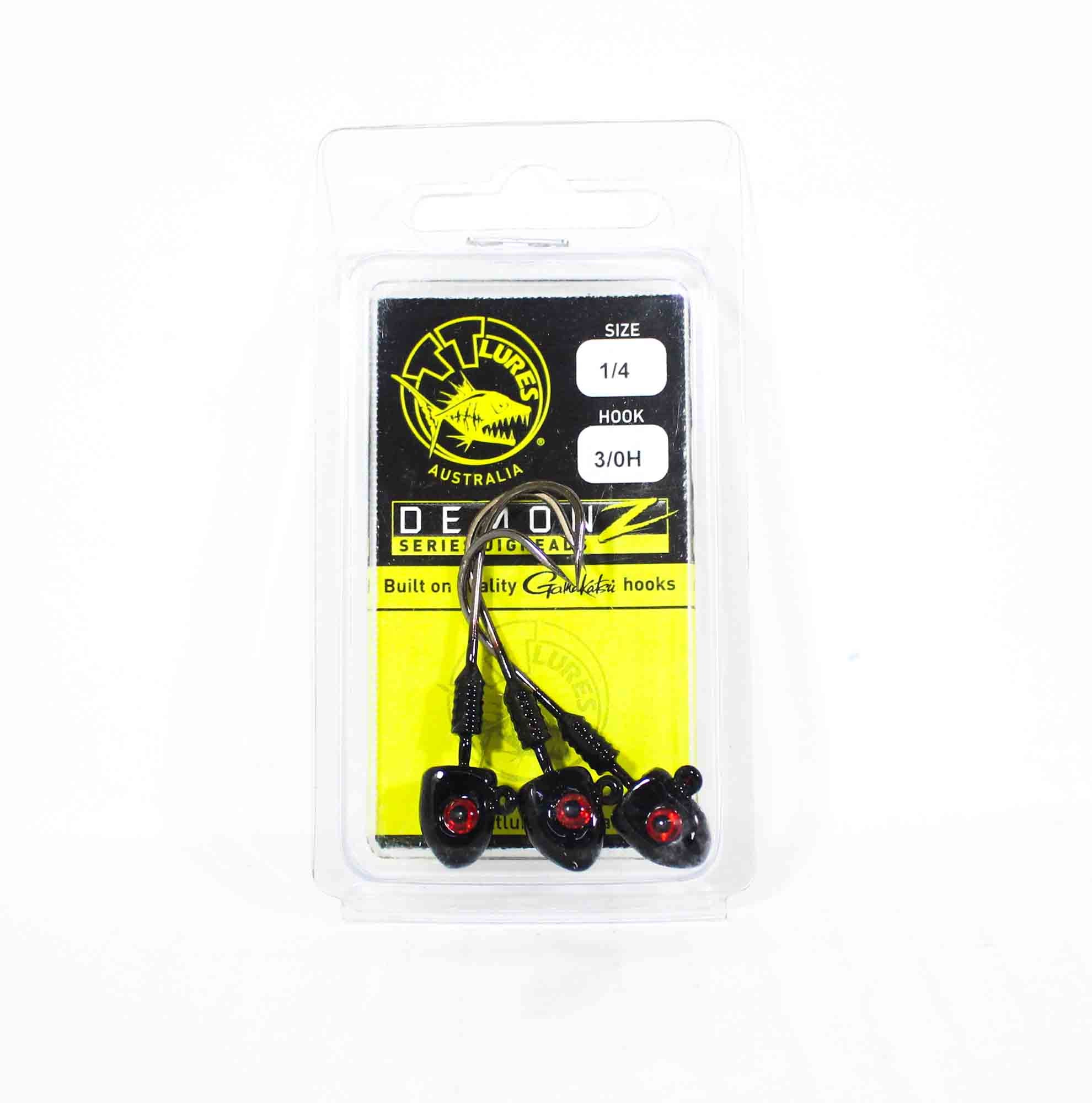 Tackle Tactics TT Demonz Jig Head 1/4oz 3/0H 3/pack Red Nightmare (7433)