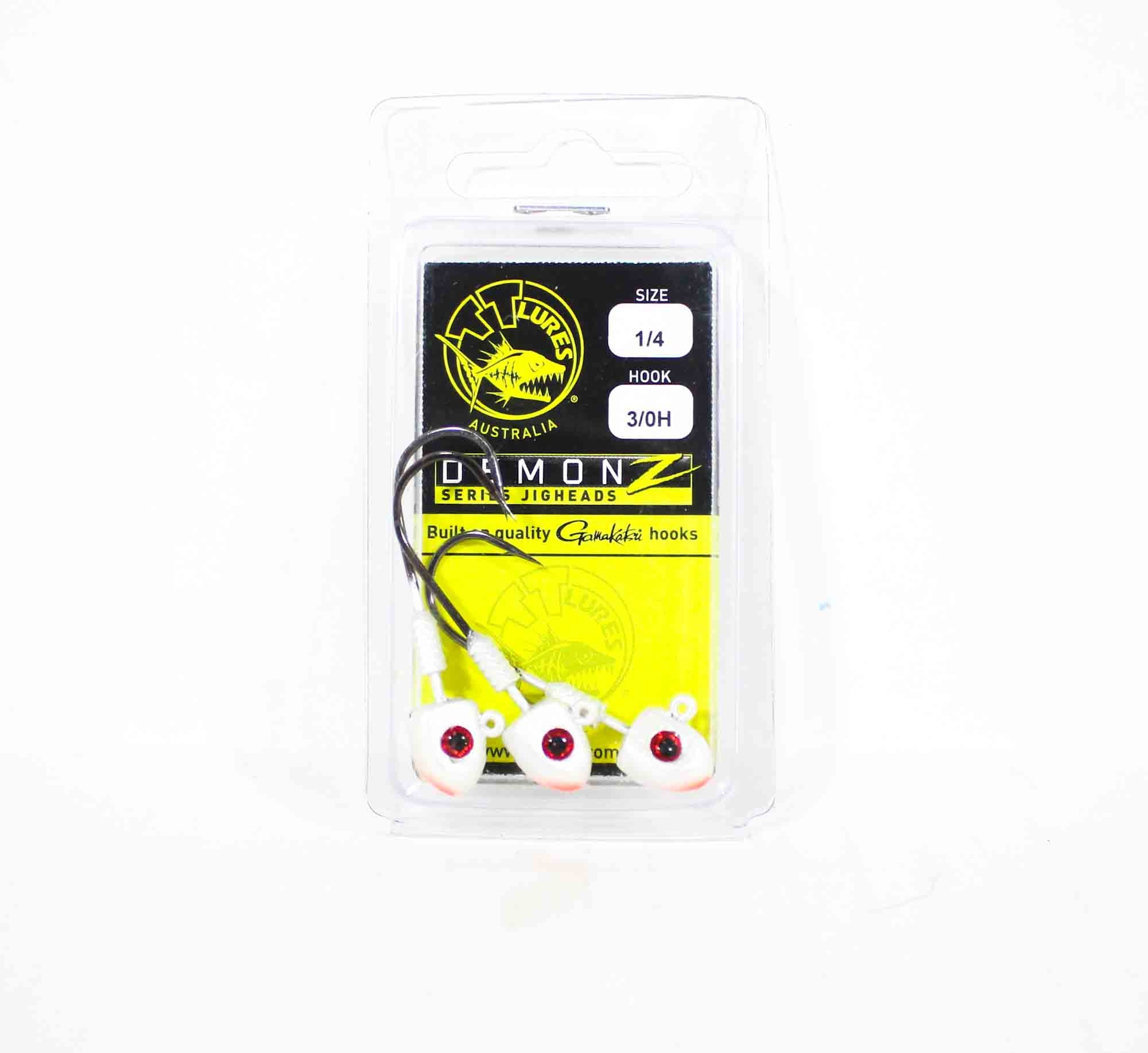 Tackle Tactics TT Demonz Jig Head 1/4oz 3/0H 3/pack Pearl (7440)