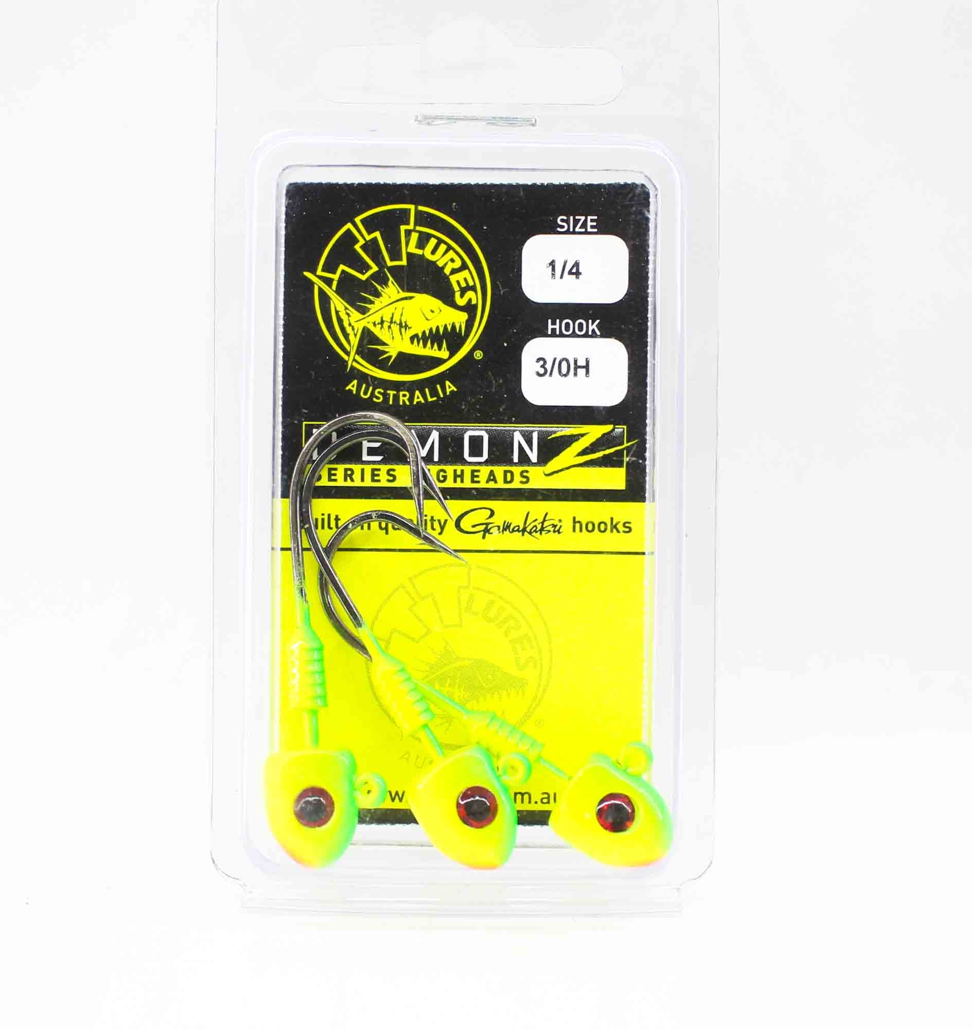 Tackle Tactics TT Demonz Jig Head 1/4oz 3/0H 3/pack Chart (7457)