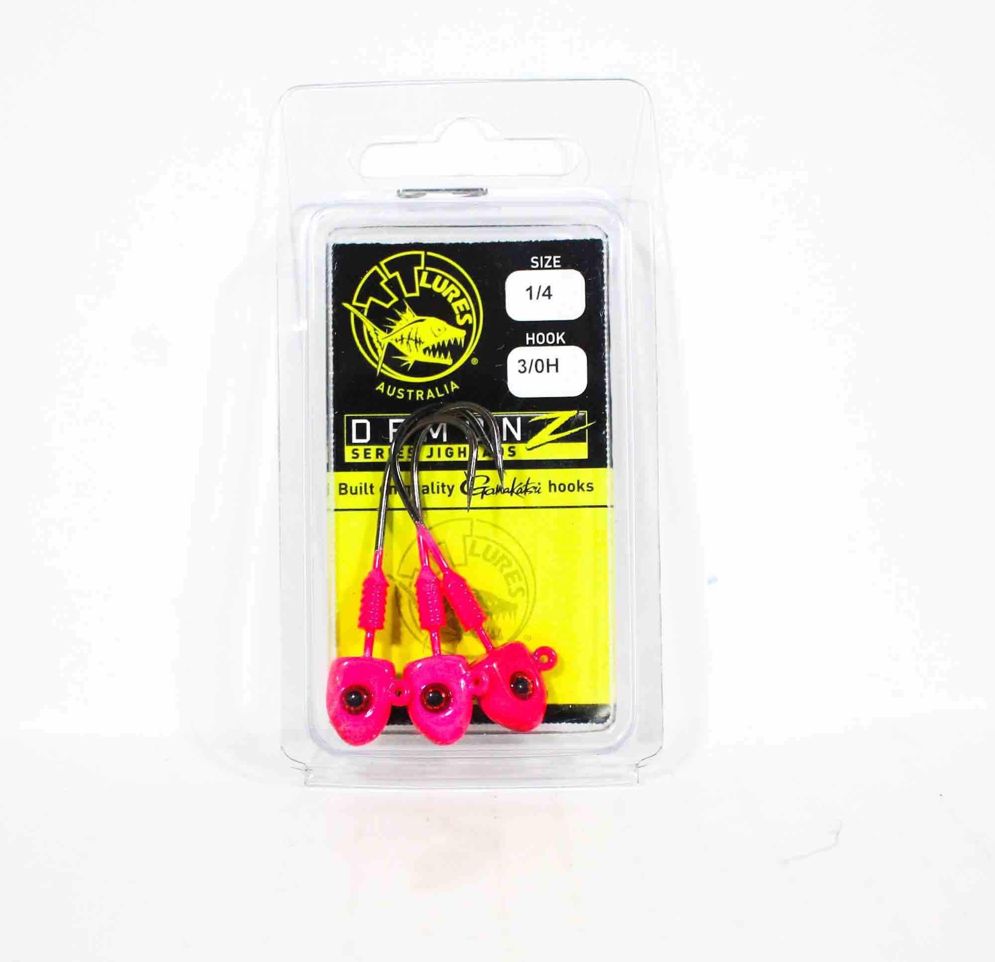 Tackle Tactics TT Demonz Jig Head 1/4oz 3/0H 3/pack Pink (7464)