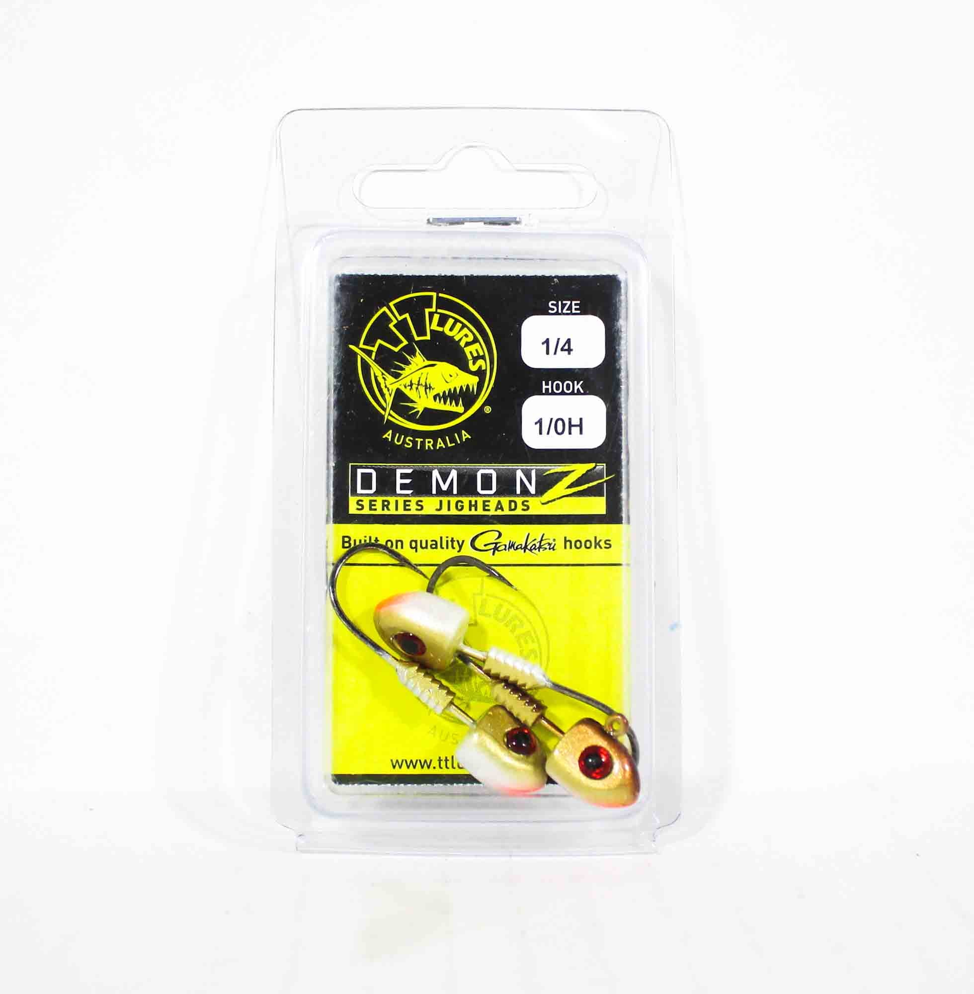 Tackle Tactics TT Demonz Jig Head 1/4oz 1/0H 3/pack Golden Boy (7501)