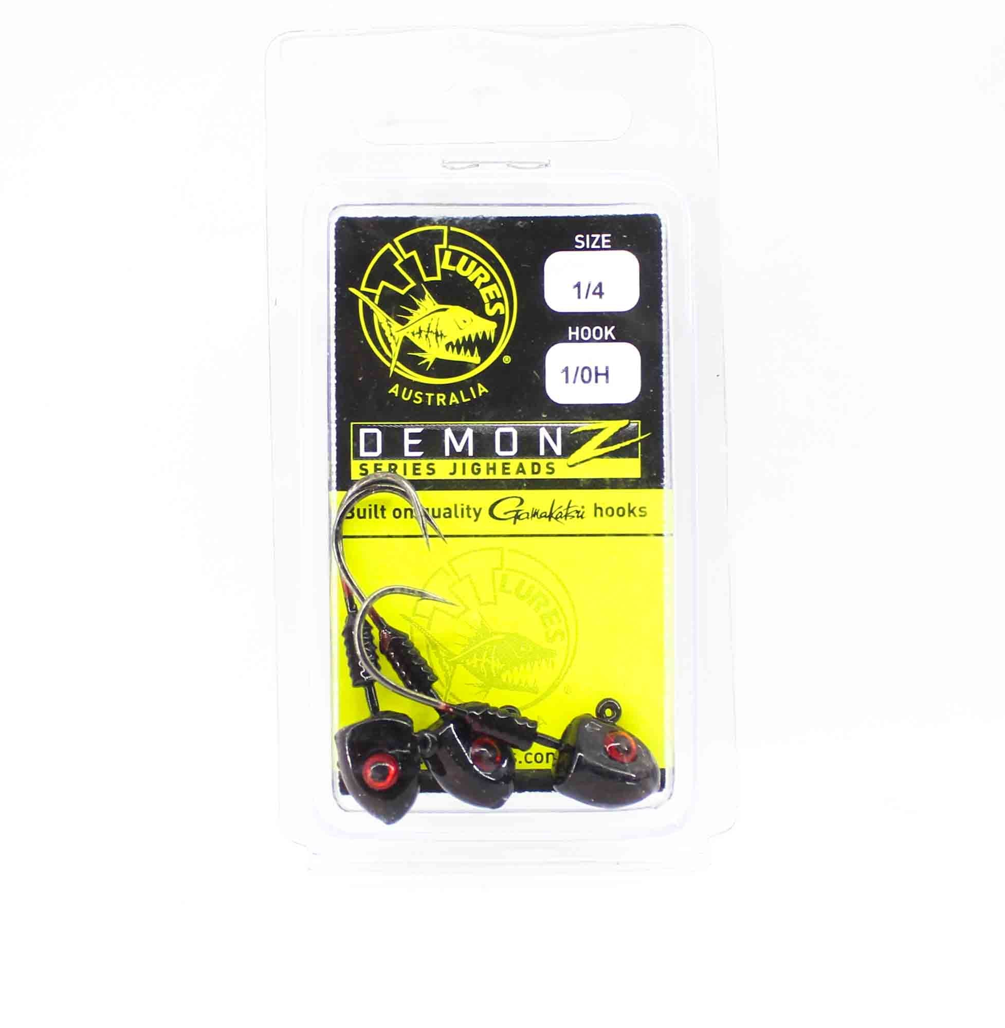 Tackle Tactics TT Demonz Jig Head 1/4oz 1/0H 3/pack Red Nightmare (7532)