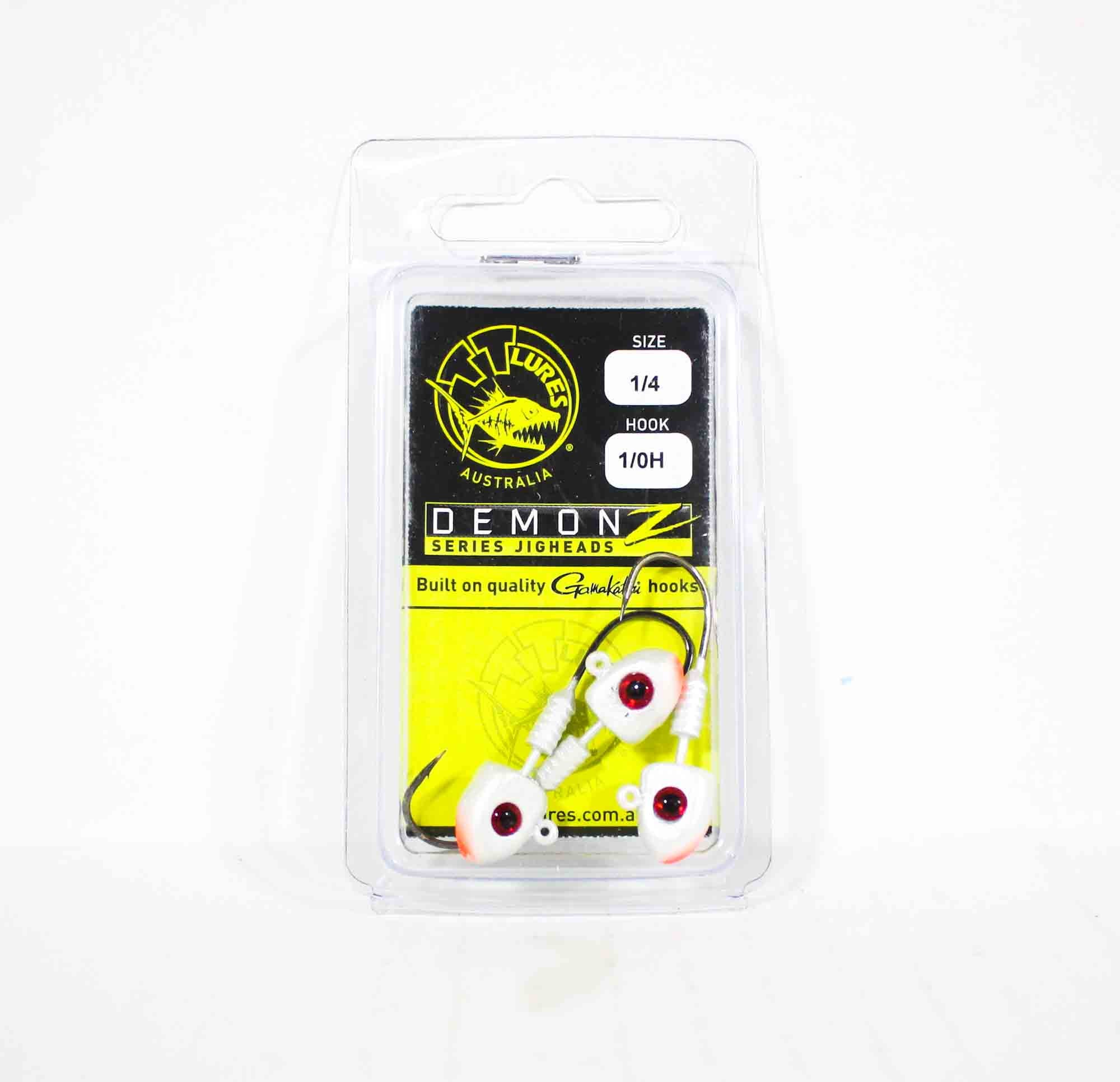 Tackle Tactics TT Demonz Jig Head 1/4oz 1/0H 3/pack Pearl (7549)