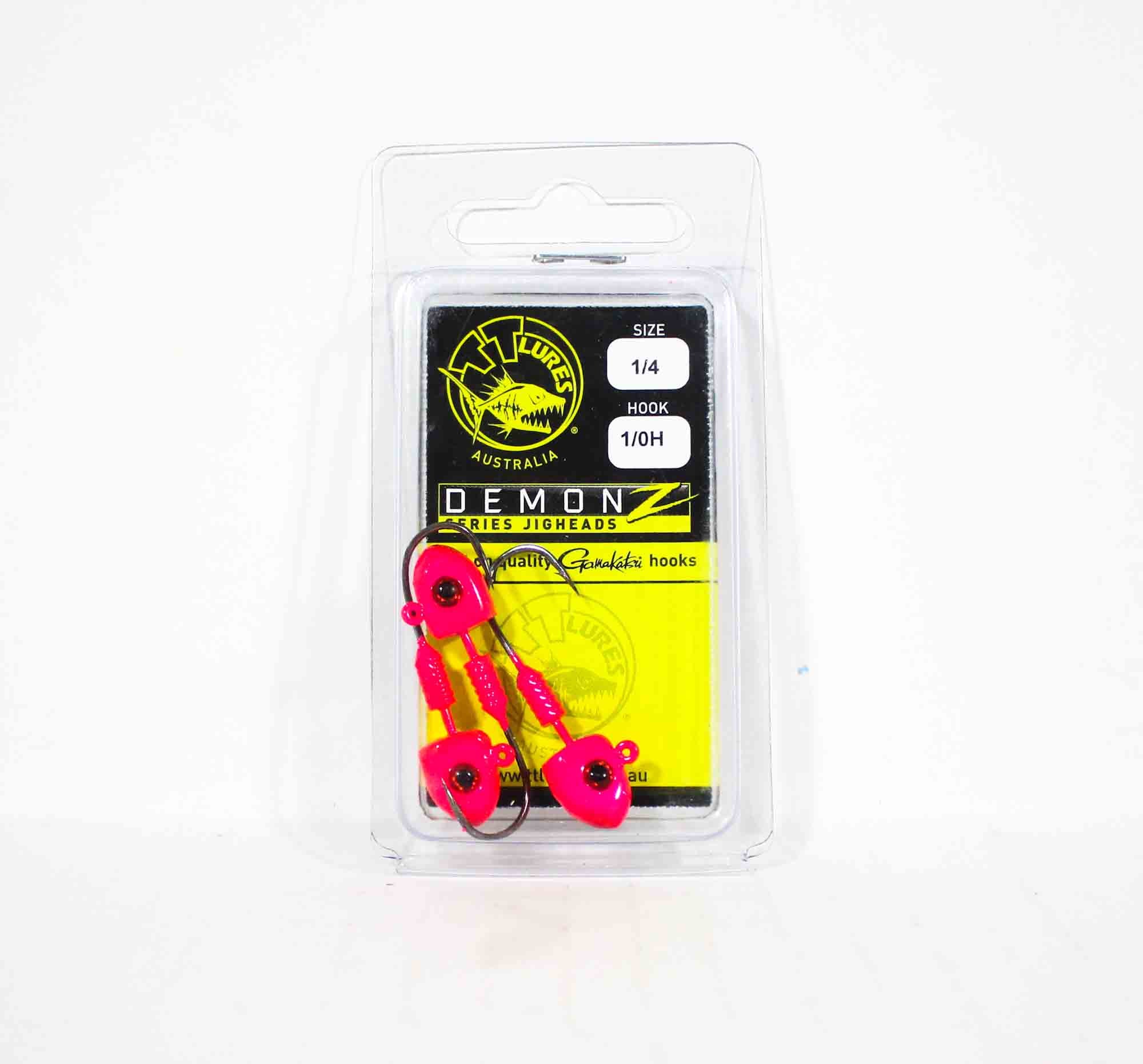 Tackle Tactics TT Demonz Jig Head 1/4oz 1/0H 3/pack Pink (7563)