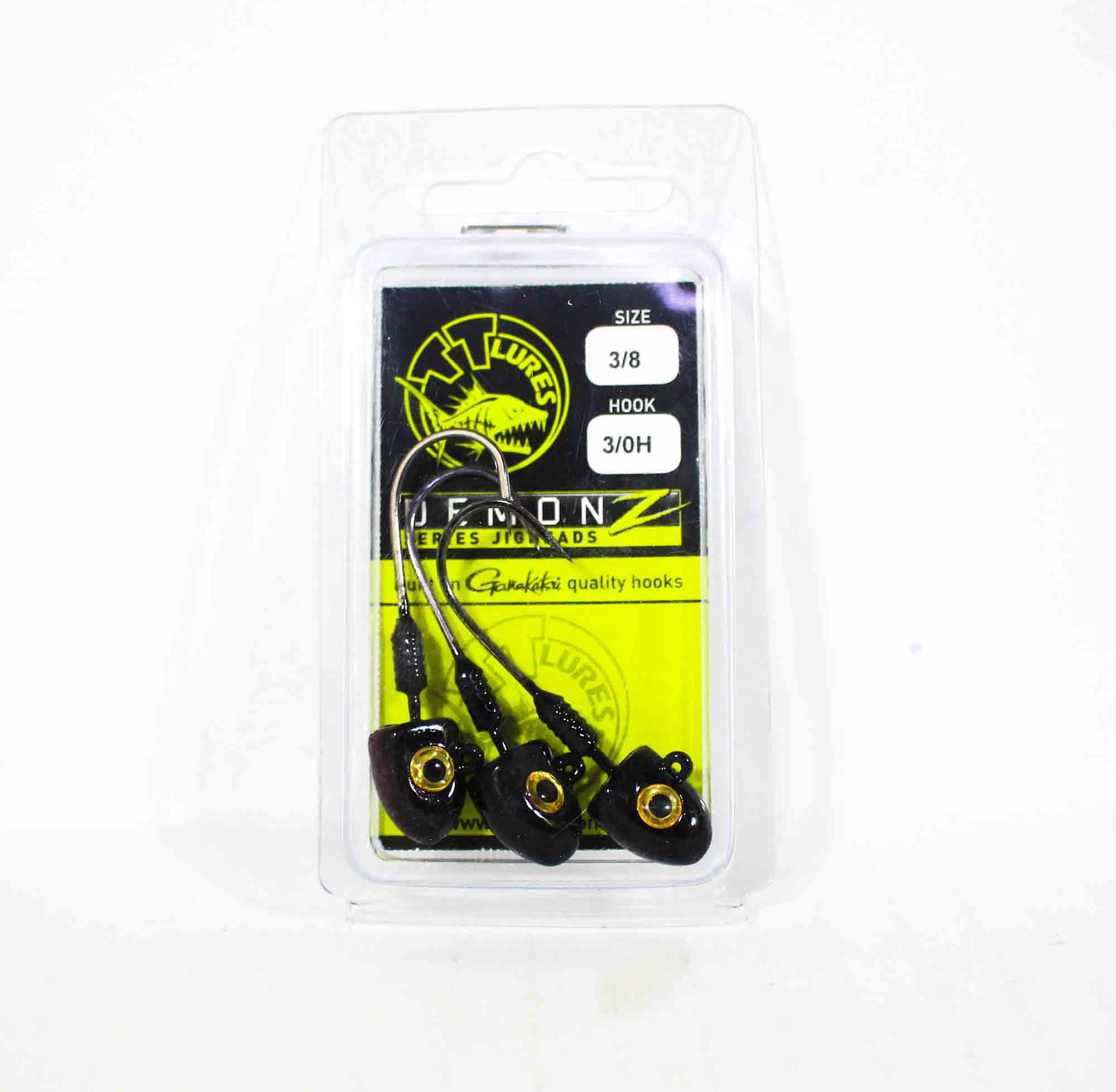 Tackle Tactics TT Demonz Jig Head 3/8oz 3/0H 3/pack Red Nightmare (7631)