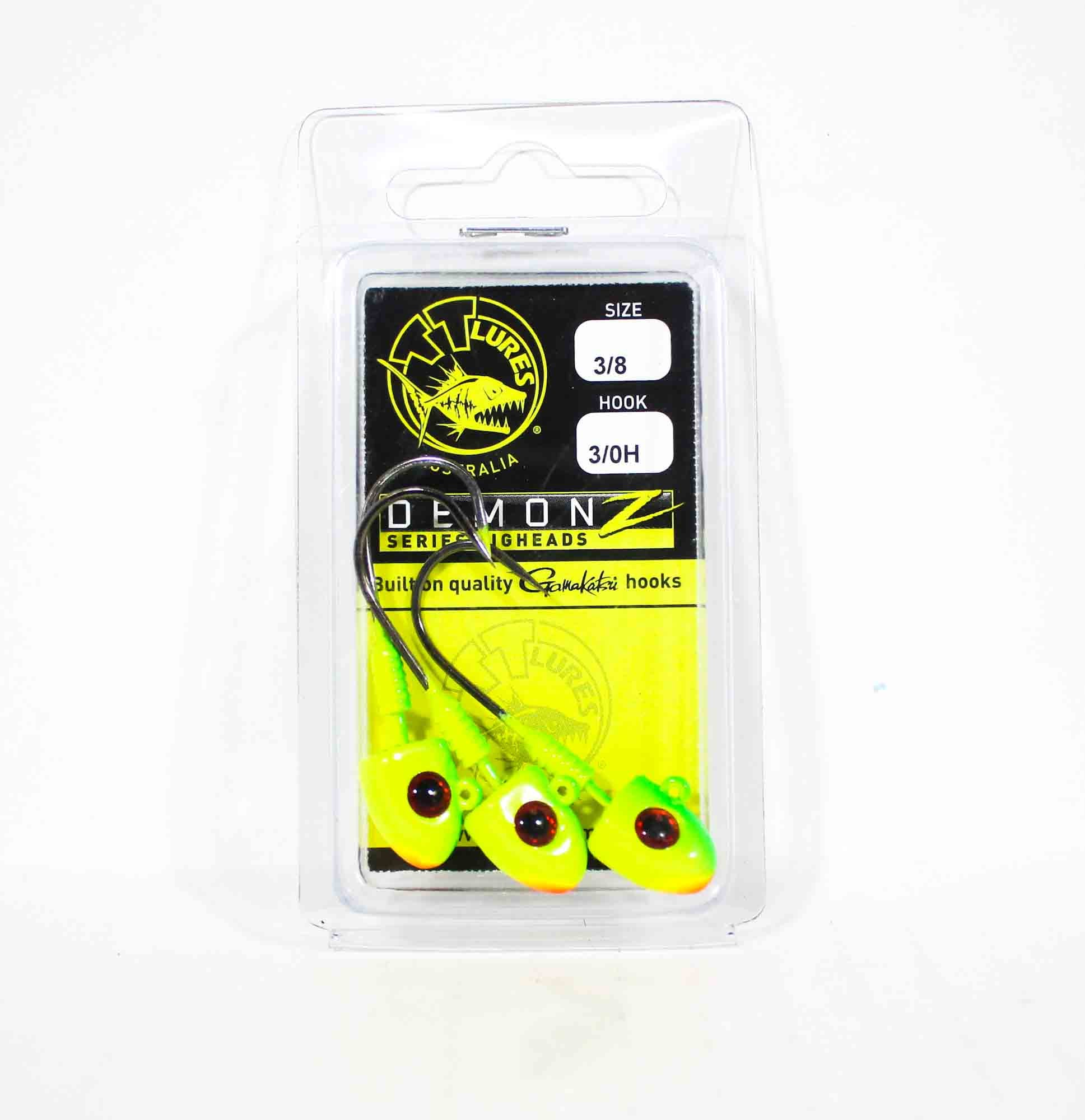 Tackle Tactics TT Demonz Jig Head 3/8oz 3/0H 3/pack Chart (7655)