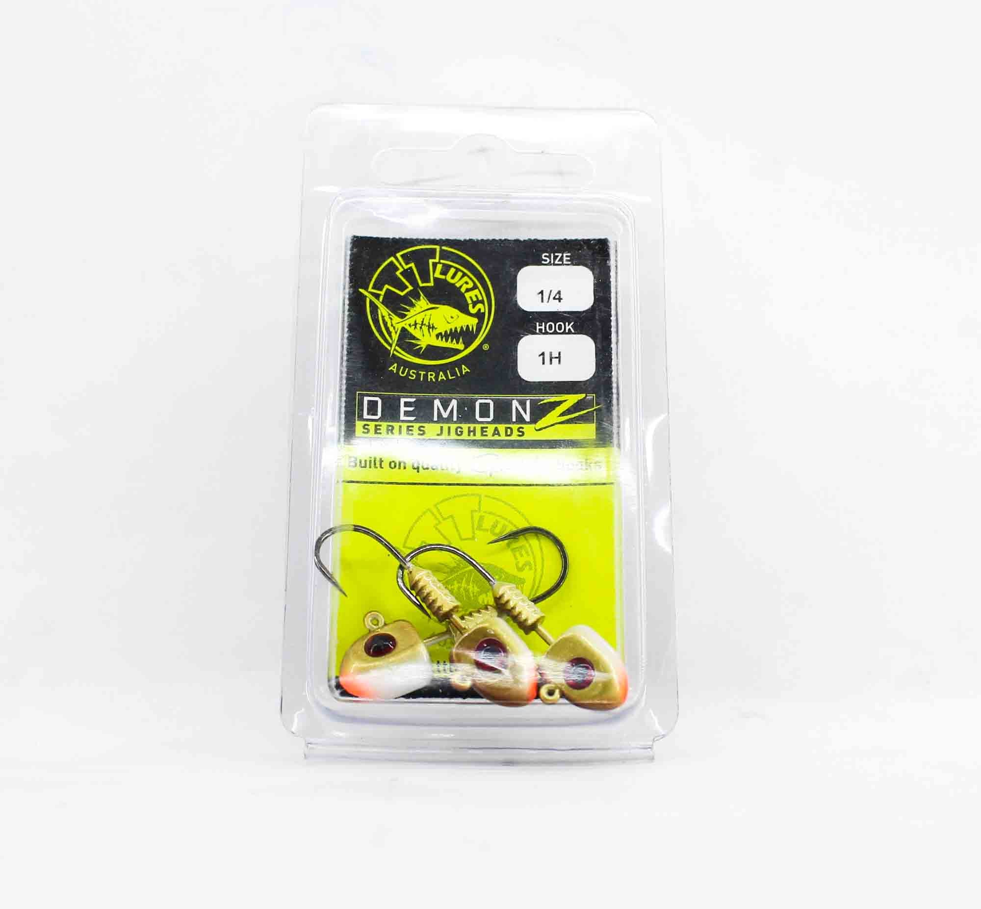 Tackle Tactics TT Demonz Jig Head 1/4 oz 1H 3/pack Golden Boy (7709)