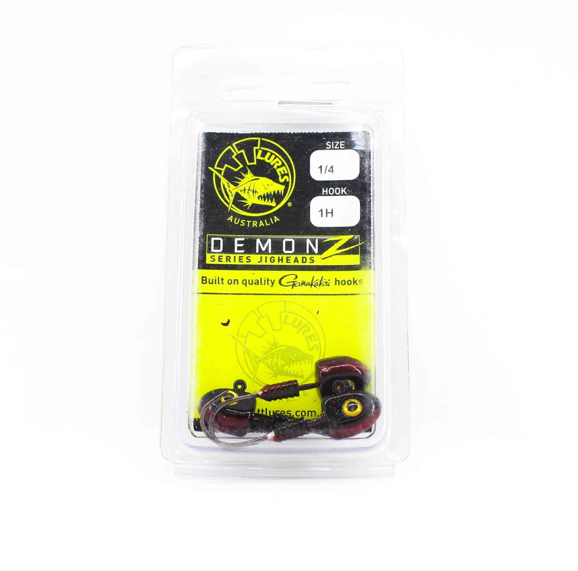 Tackle Tactics TT Demonz Jig Head 1/4 oz 1H 3/pack Red Nightmare (7730)