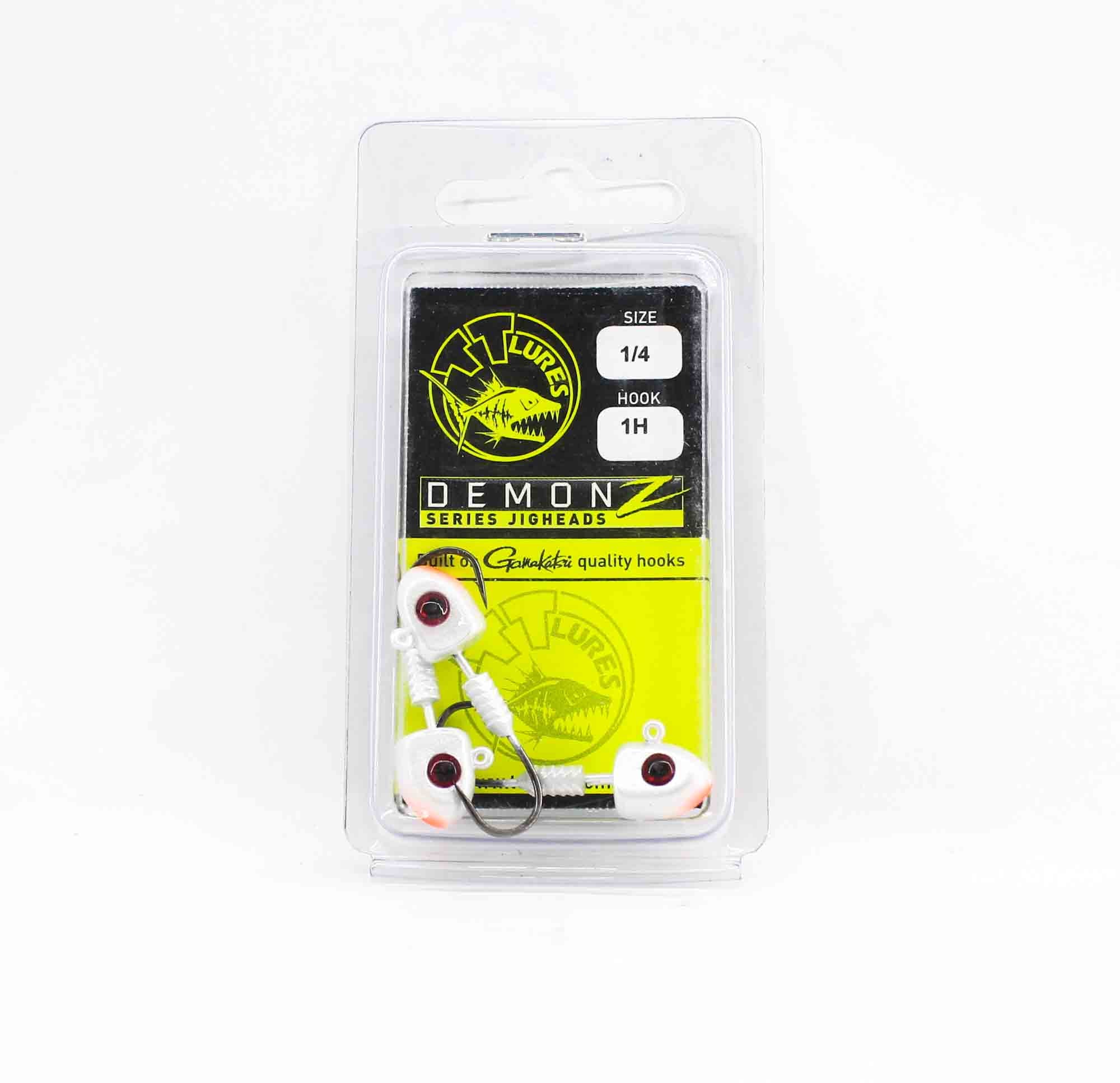 Tackle Tactics TT Demonz Jig Head 1/4 oz 1H 3/pack Pearl (7747)