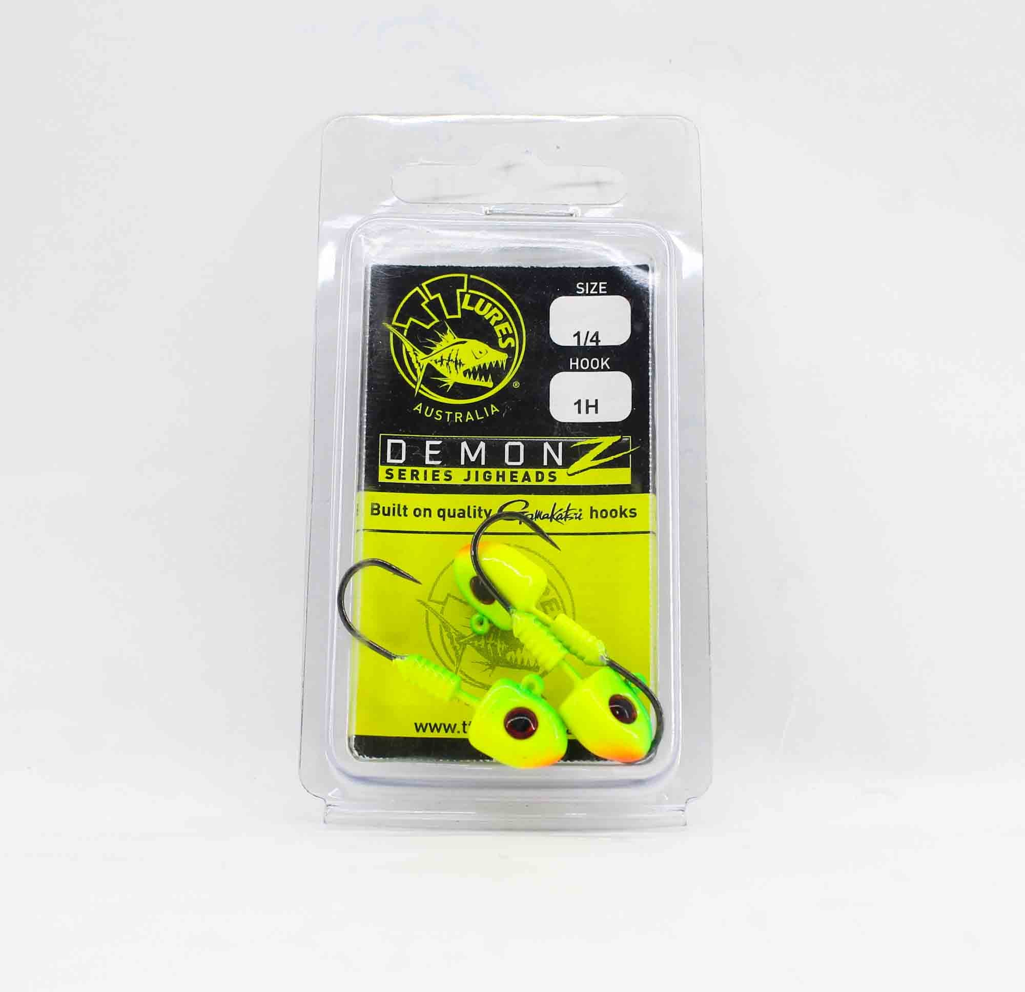 Tackle Tactics TT Demonz Jig Head 1/4 oz 1H 3/pack Chart (7754)