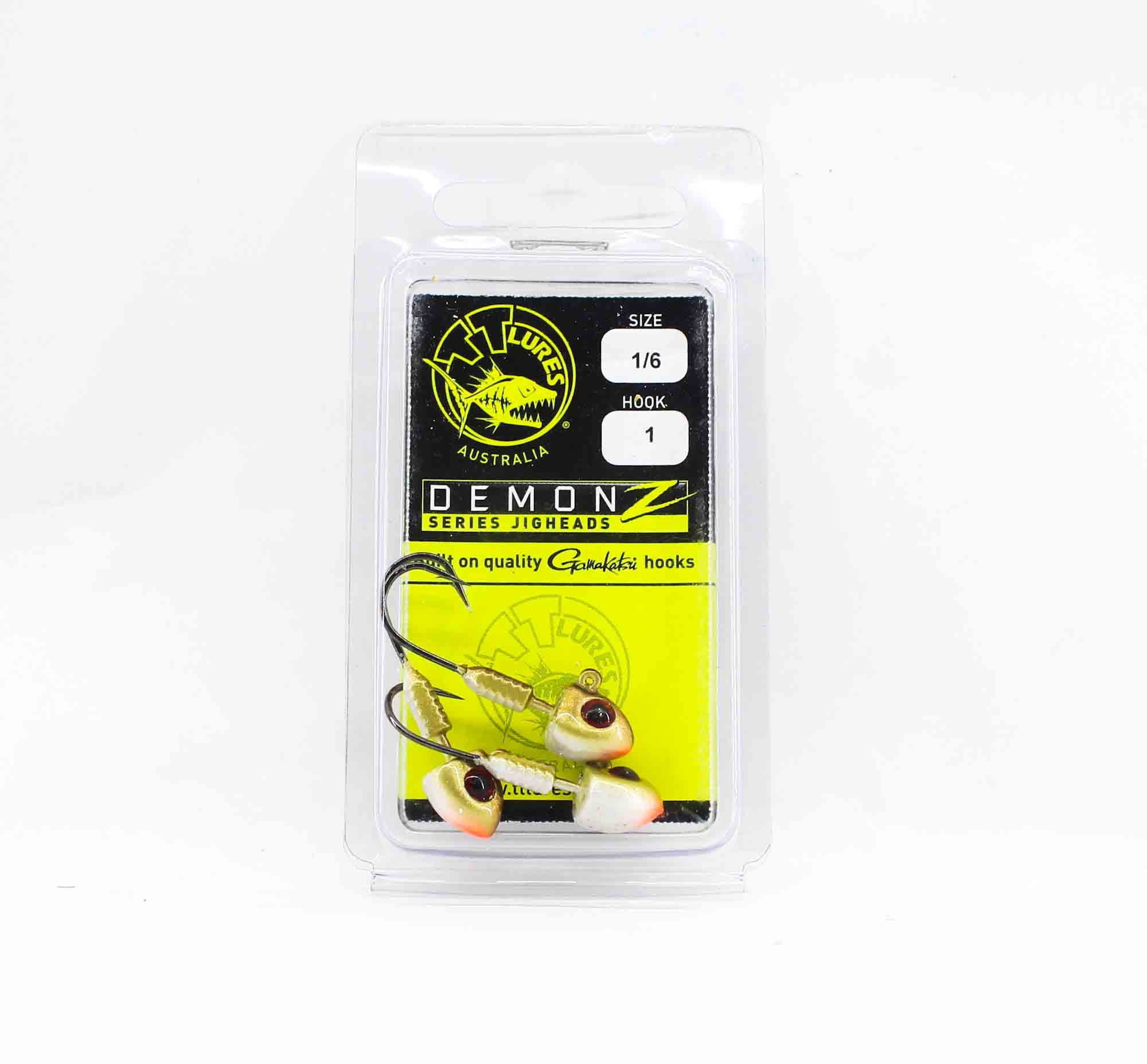 Tackle Tactics TT Demonz Jig Head 1/6 oz 1H 3/pack Golden Boy (7808)