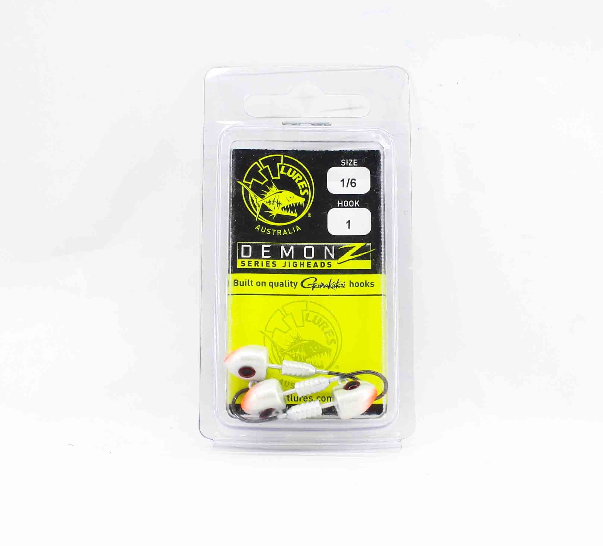 Tackle Tactics TT Demonz Jig Head 1/6 oz 1H 3/pack Pearl (7846)