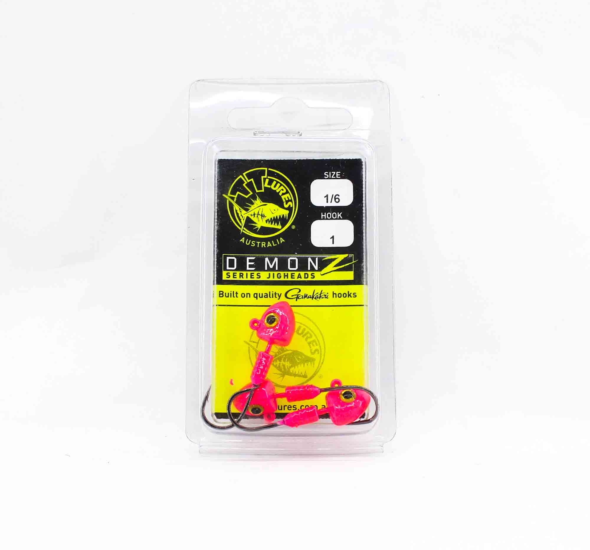 Tackle Tactics TT Demonz Jig Head 1/6 oz 1H 3/pack Pink (7860)