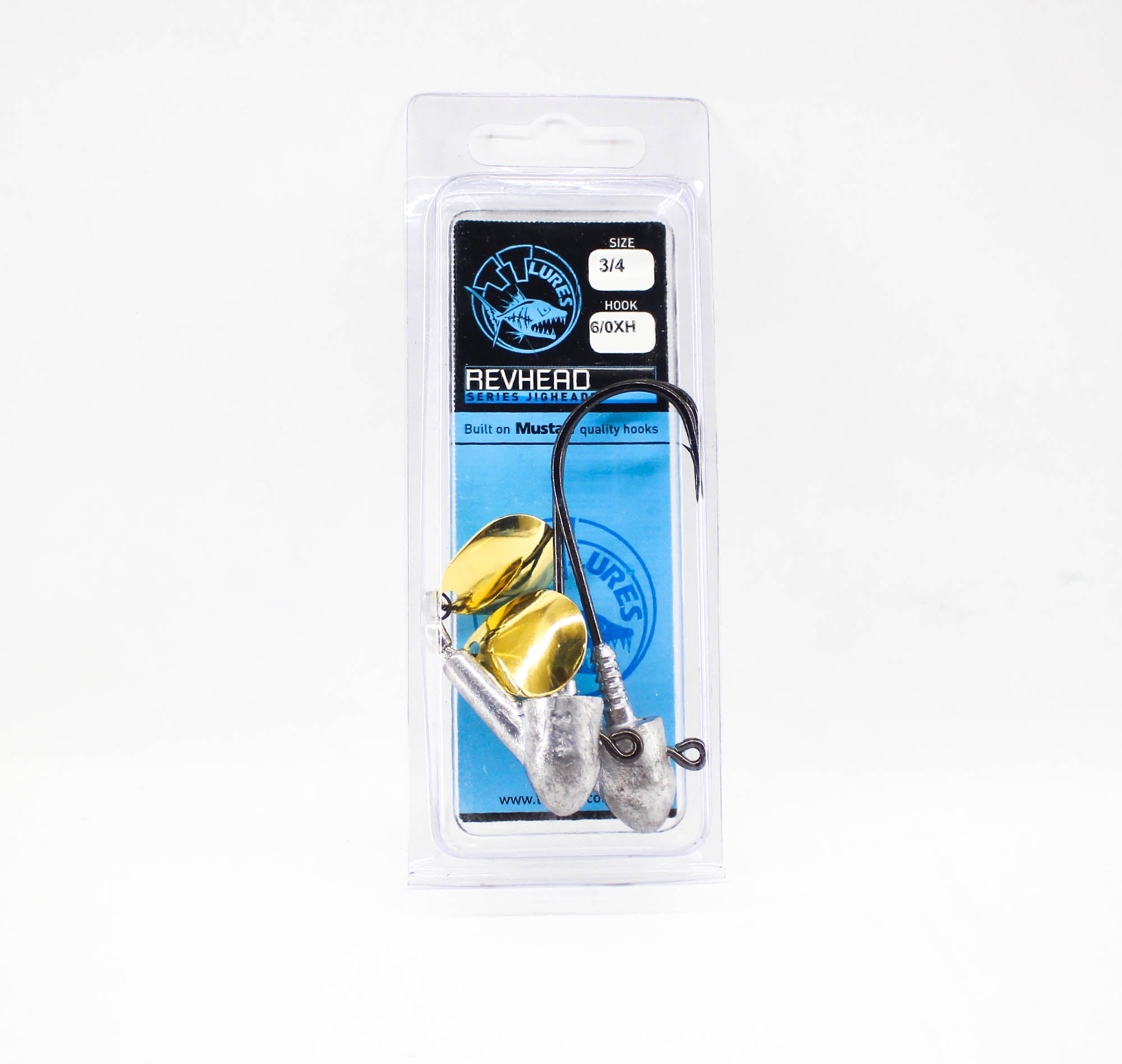 Tackle Tactics TT Rev Head Jig Head HD Gold Colorado 3/4 oz 6/0XH (8539)