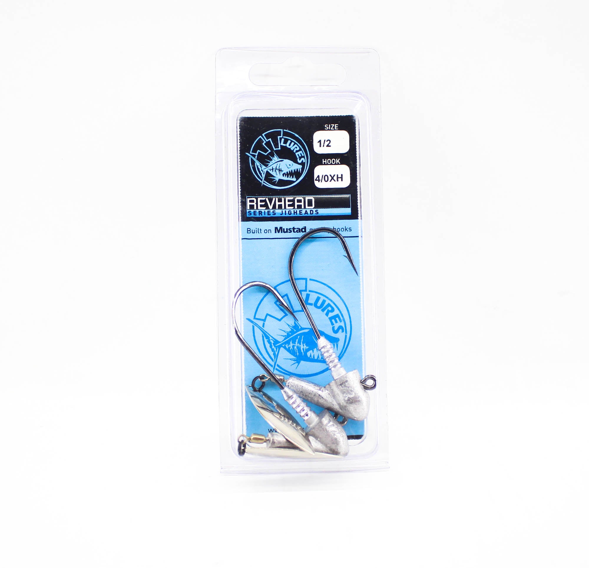 Tackle Tactics TT Rev Head Jig Head HD Nickel Willow 1/2 oz 4/0XH (8560)