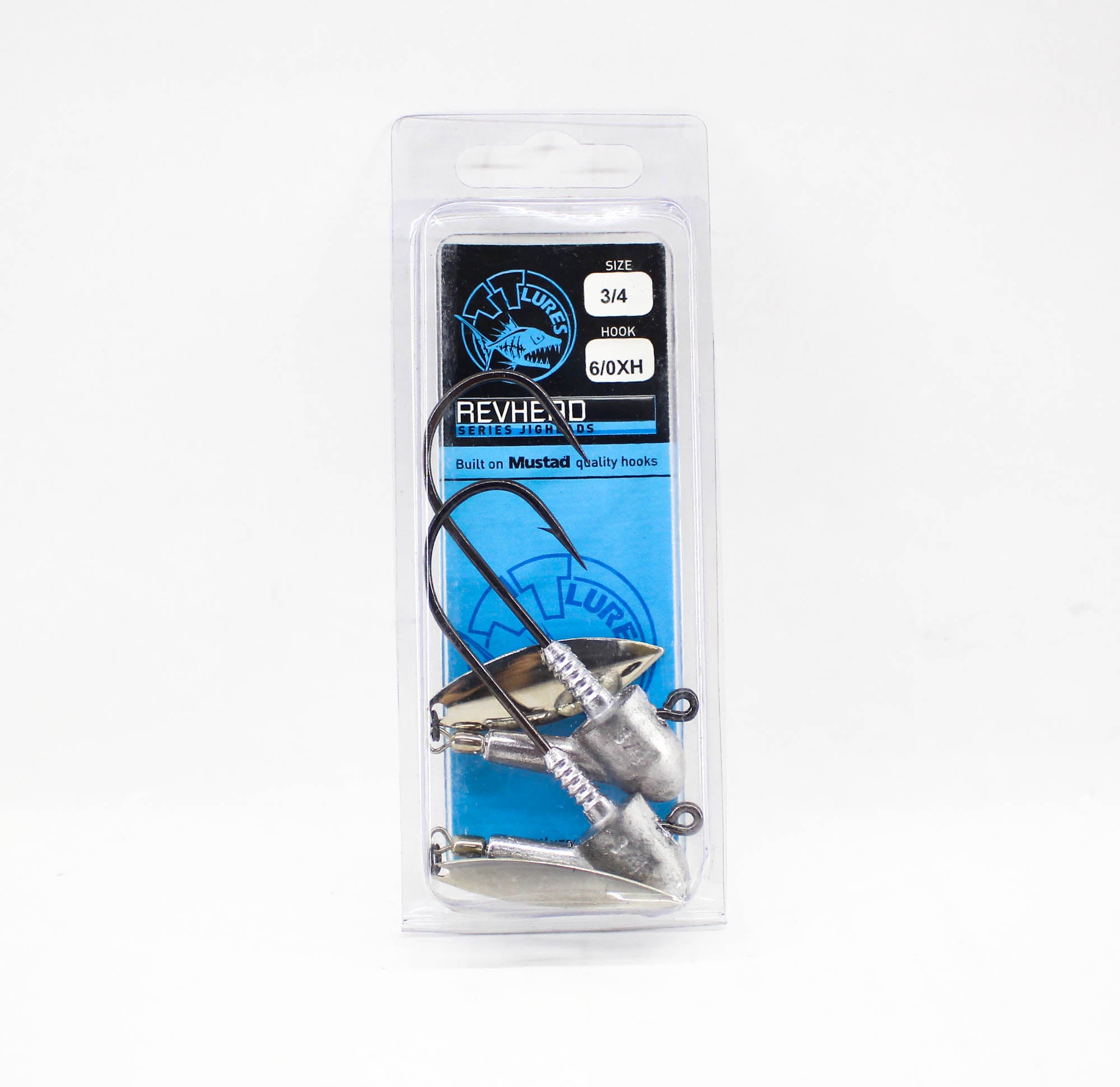 Tackle Tactics TT Rev Head Jig Head HD Nickel Willow 3/4 oz 6/0XH (8584)