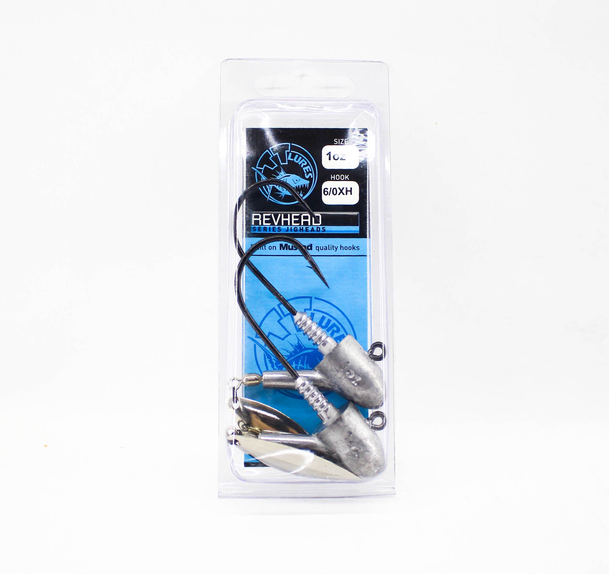 Tackle Tactics TT Rev Head Jig Head HD Nickel Willow 1oz 6/0XH (8607)