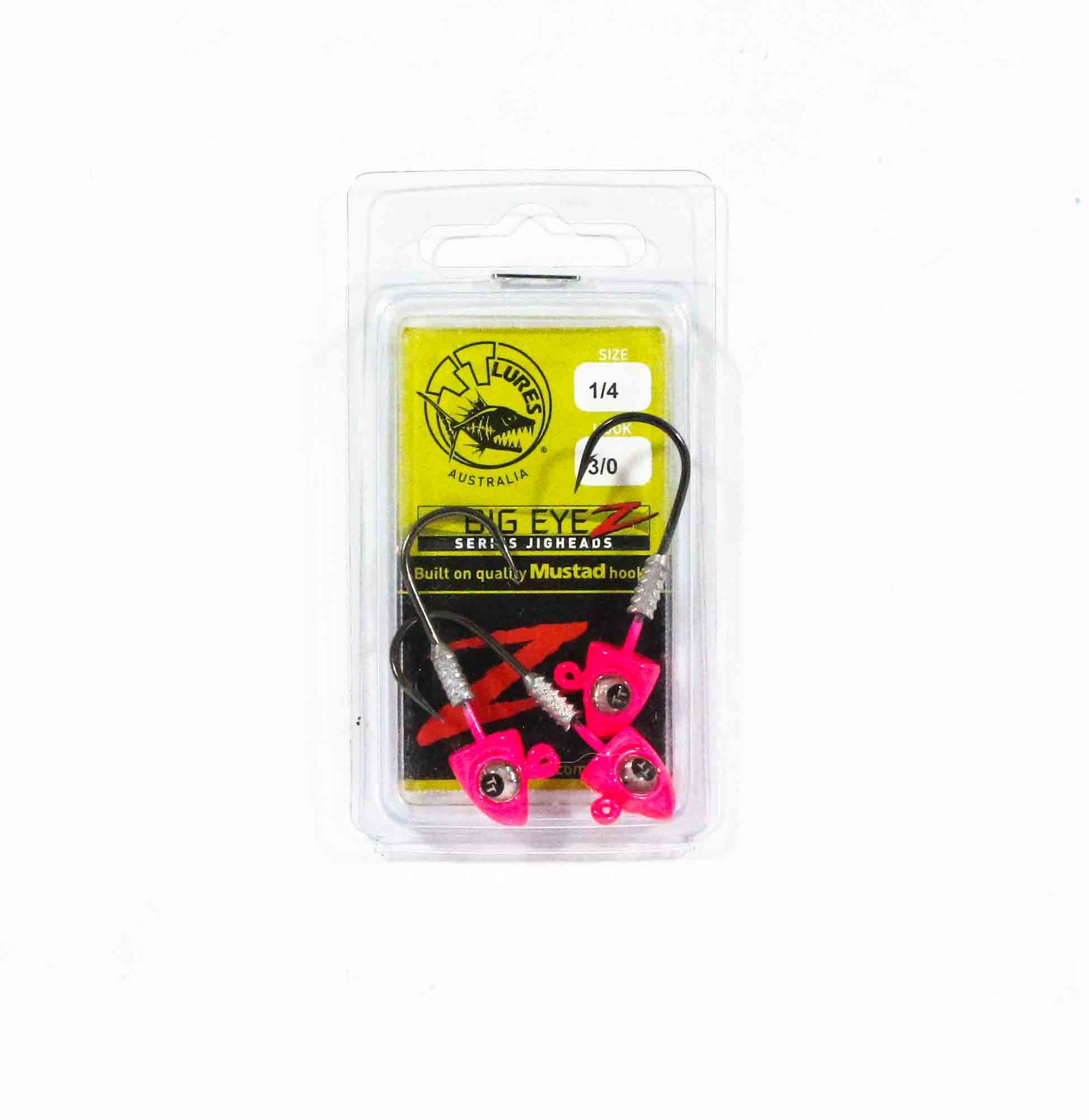 Tackle Tactics TT Big EyeZ Jig Head 1/4oz 3/0 Pink Silver EyeZ (5048)