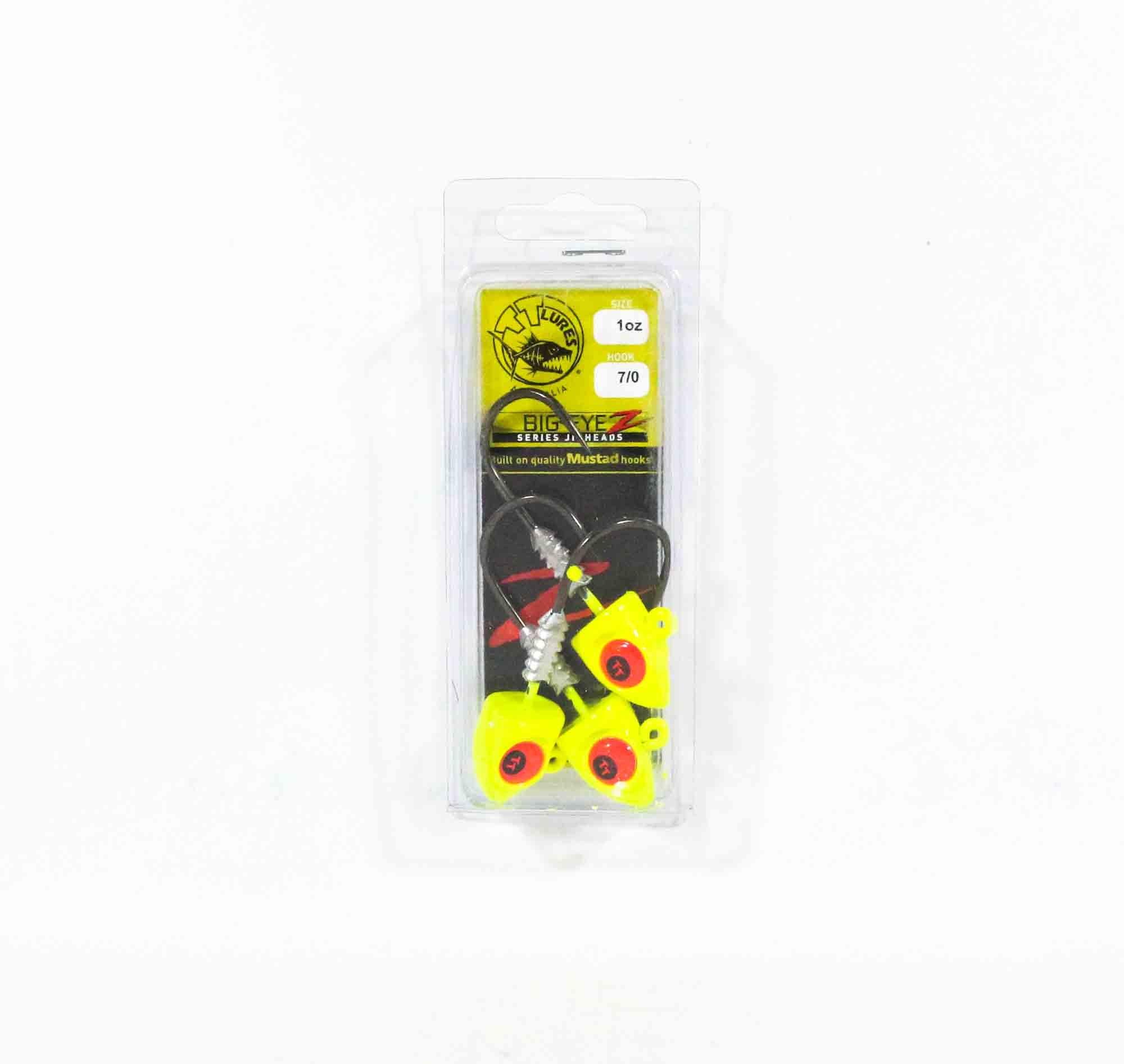Tackle Tactics TT Big EyeZ Jig Head 1 oz 7/0 Chart Red EyeZ (5284)
