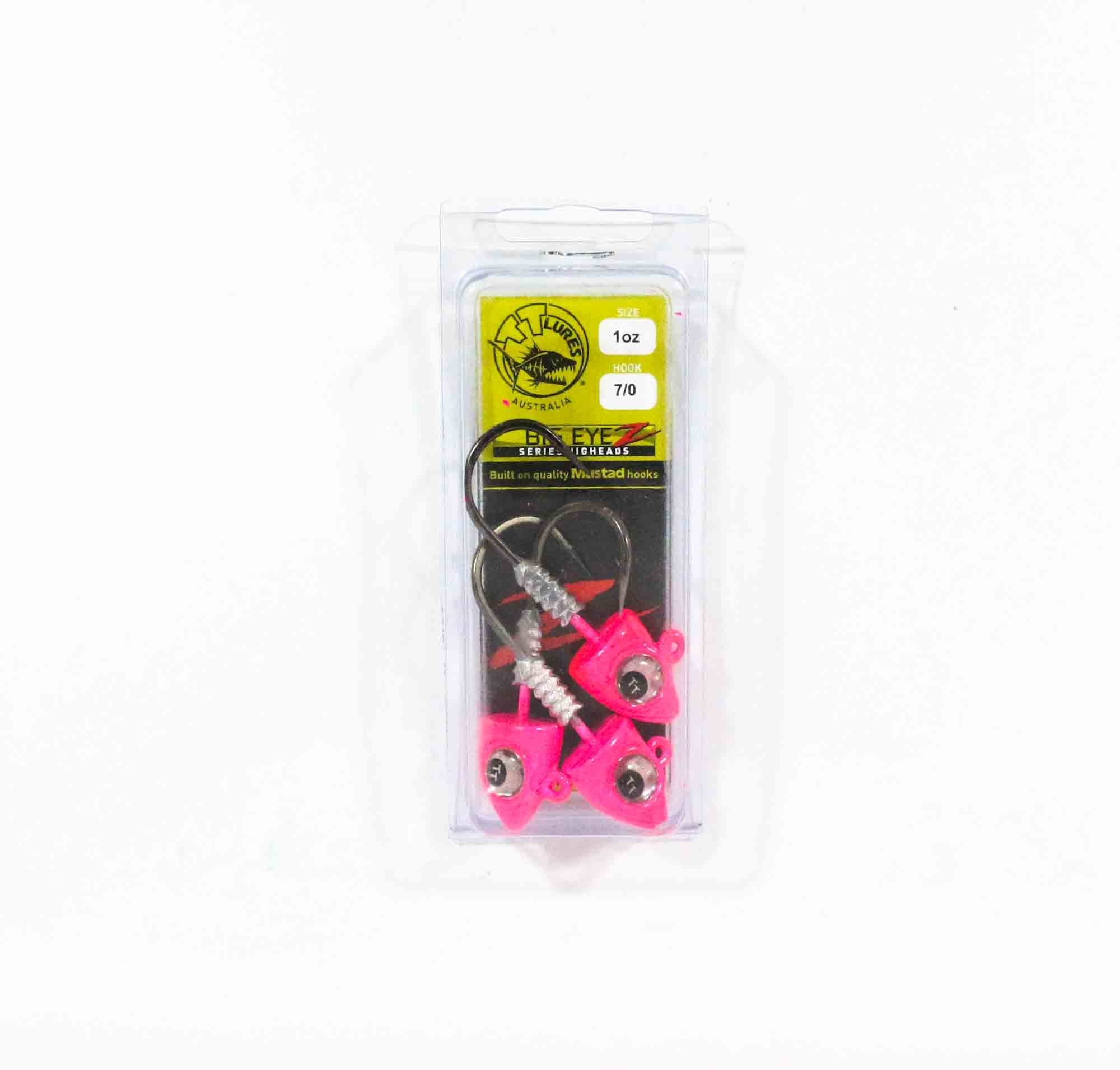 Tackle Tactics TT Big EyeZ Jig Head 1 oz 7/0 Pink Silver EyeZ (5291)